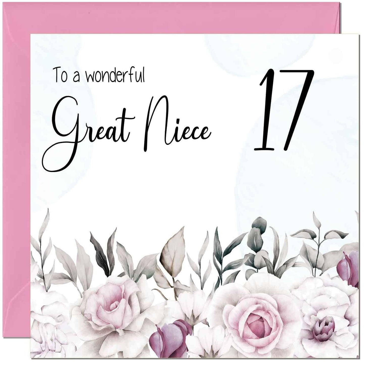 Great Niece's Birthday Card for Great Niece Floral Elegant