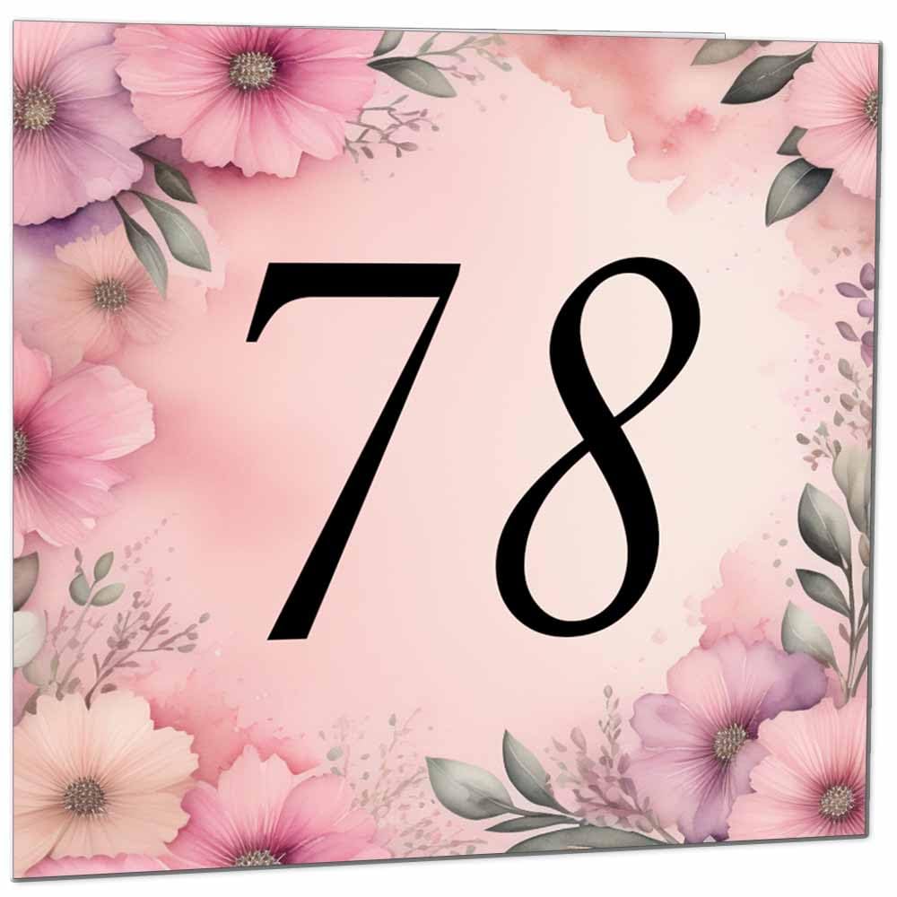 Birthday Card for Women Men - Pink Floral Birthday Cards for 39 year old woman thirty Nine, thirty ninth Ladies Mum Aunt Sister Niece Daughter