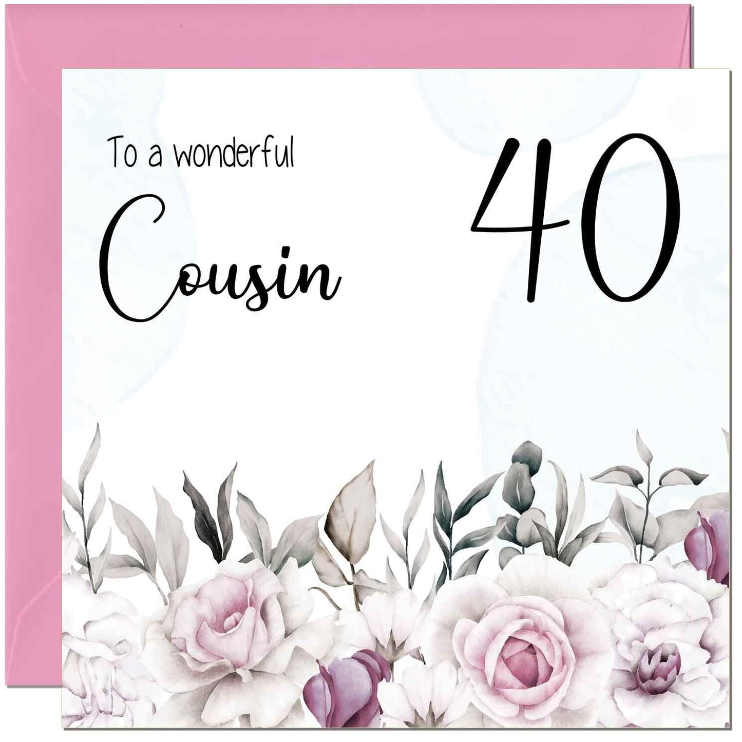 Cousin Birthday Card Floral Elegant Best Cousin's