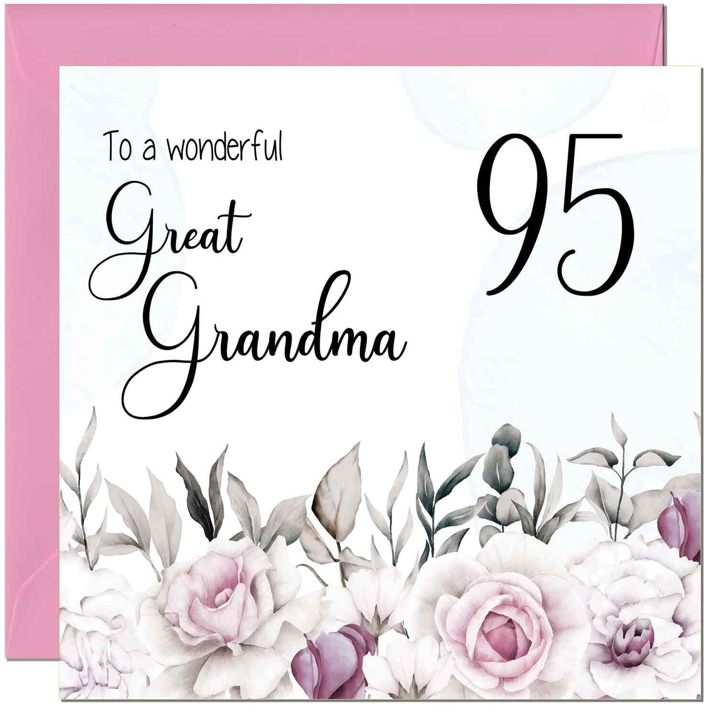 Great Grandma Birthday Card - Floral Elegant