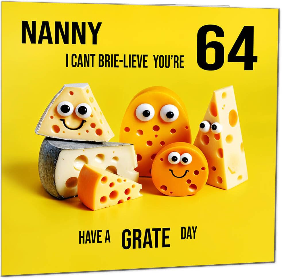 Nanny funny Birthday Card for Nan - Cheese Pun Funny Nanny's