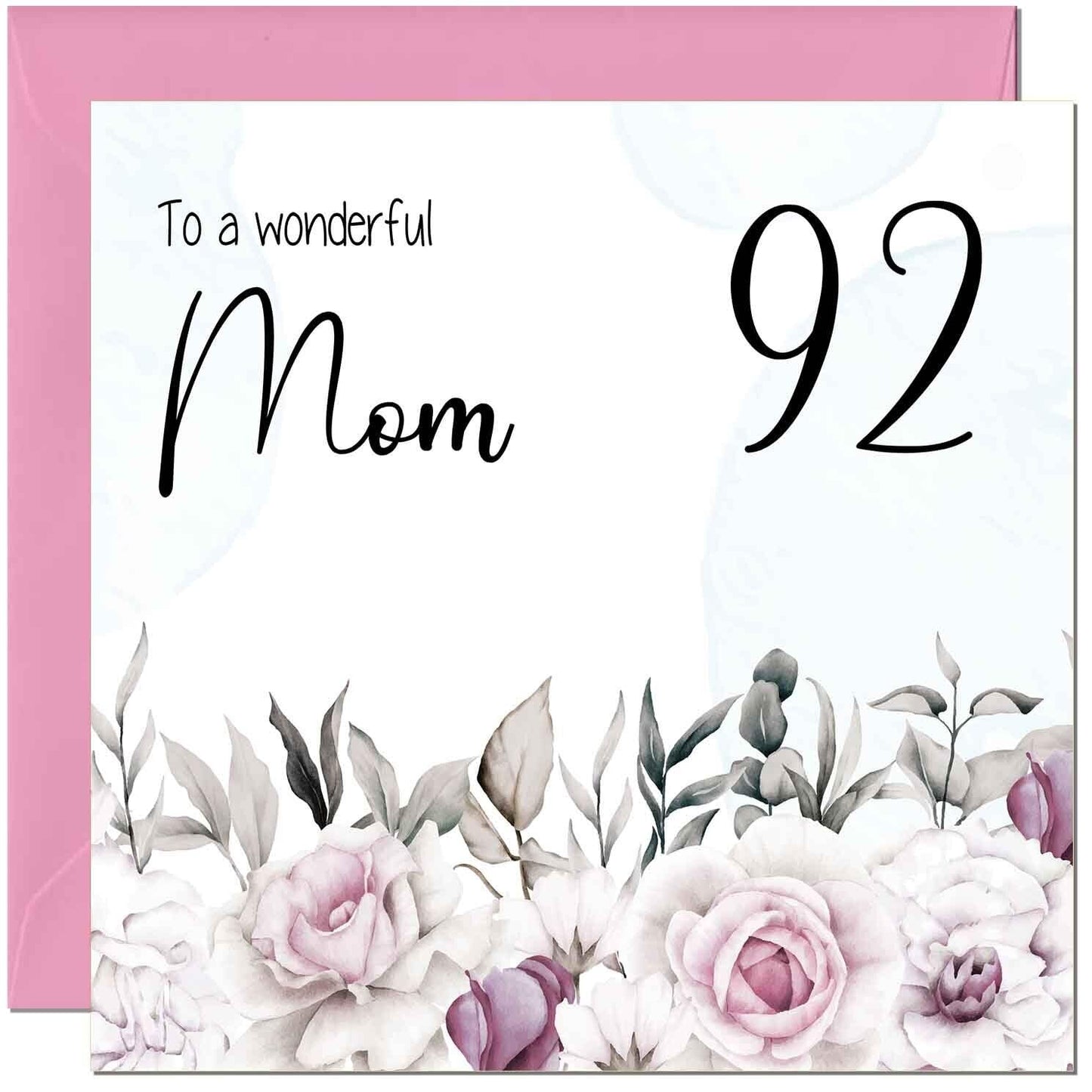 Mom Birthday Card Floral Elegant Best Mom's