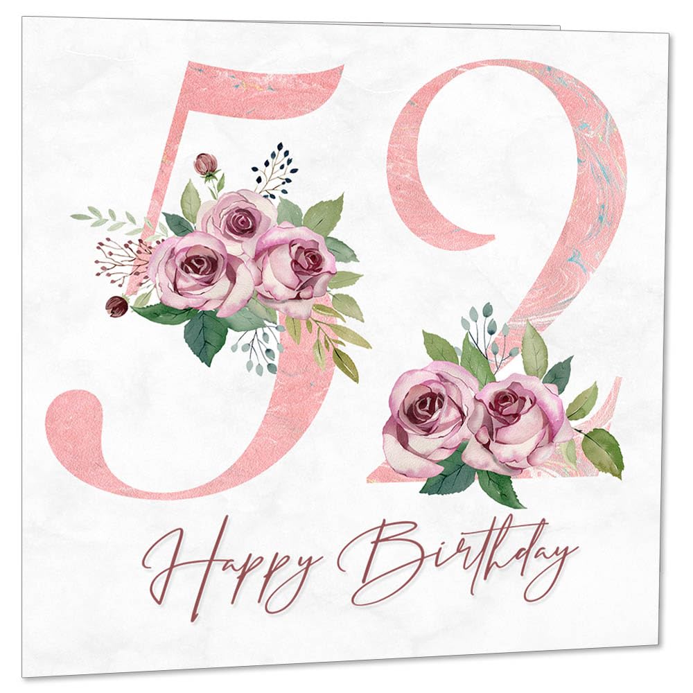 Birthday Card for Women - Floral Birthday Cards for Ladies Mum Aunt Sister Nan Friend Daughter