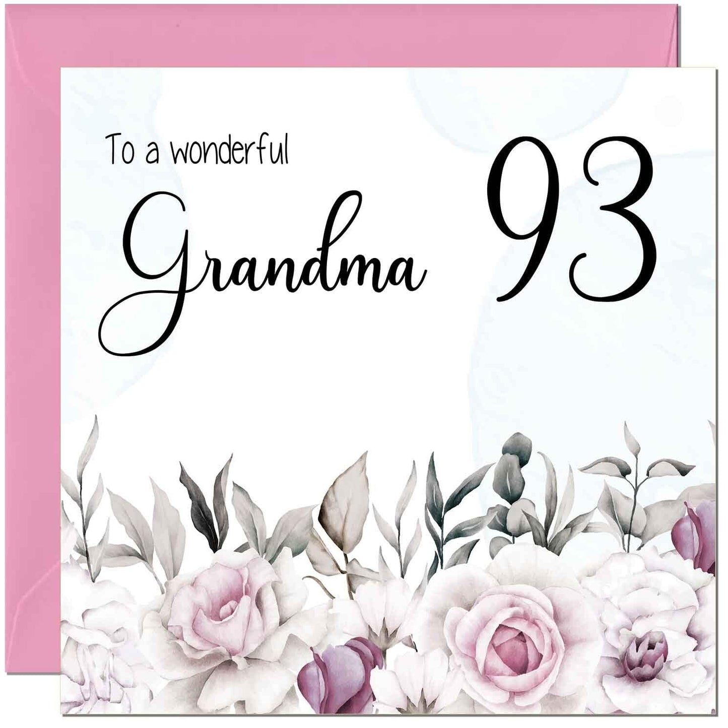 Grandma Birthday Card Floral Elegant Grandmothers