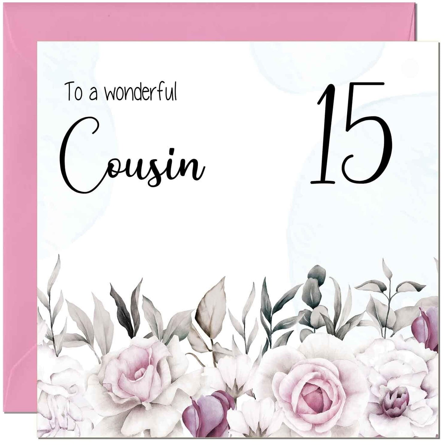 Cousin Birthday Card Floral Elegant Best Cousin's