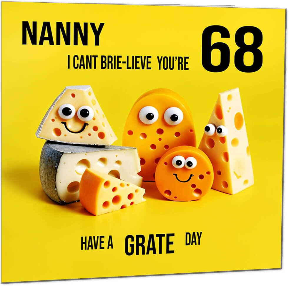 Nanny funny Birthday Card for Nan - Cheese Pun Funny Nanny's