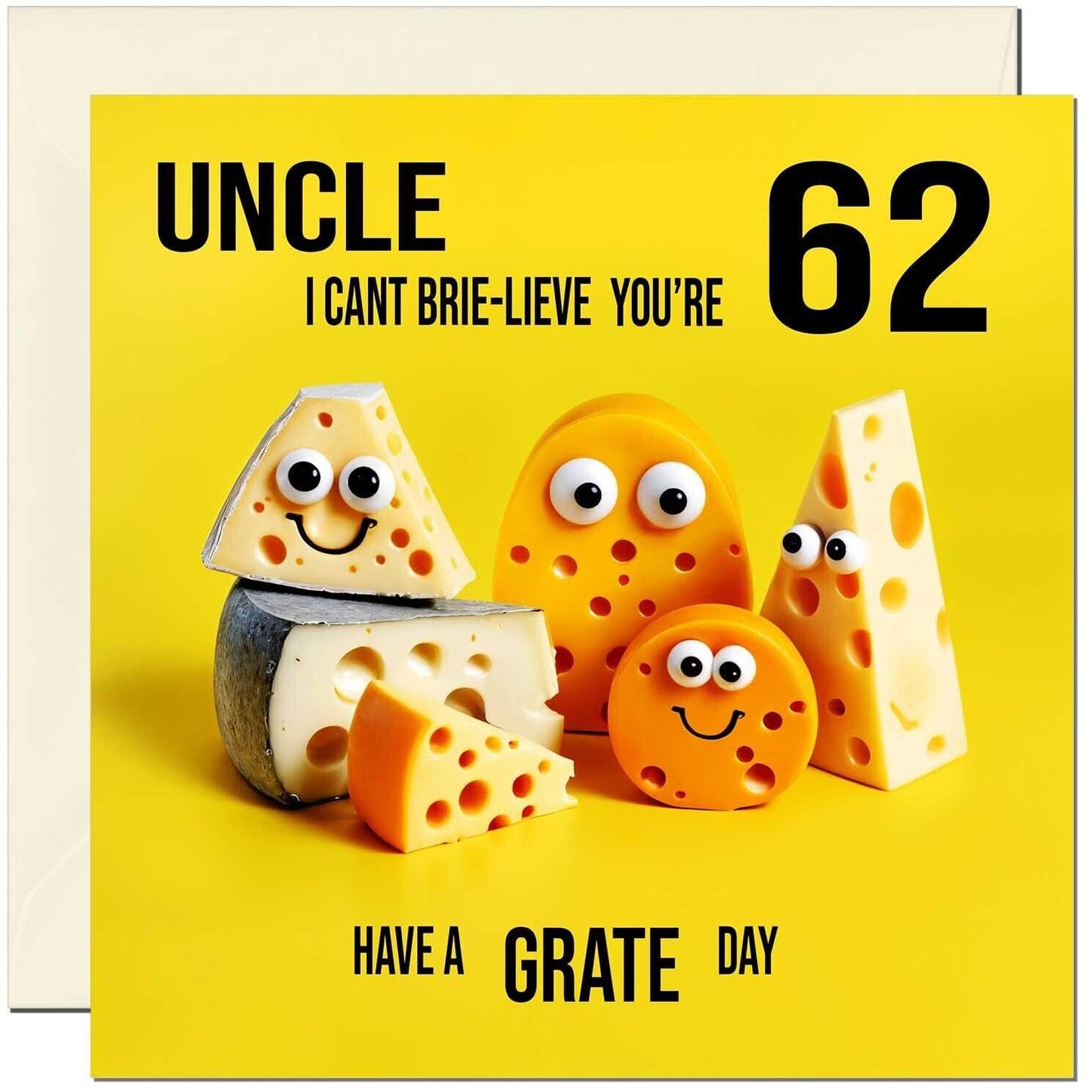 Uncle funny Birthday Card for Uncle - Cheese Pun Funny Uncles