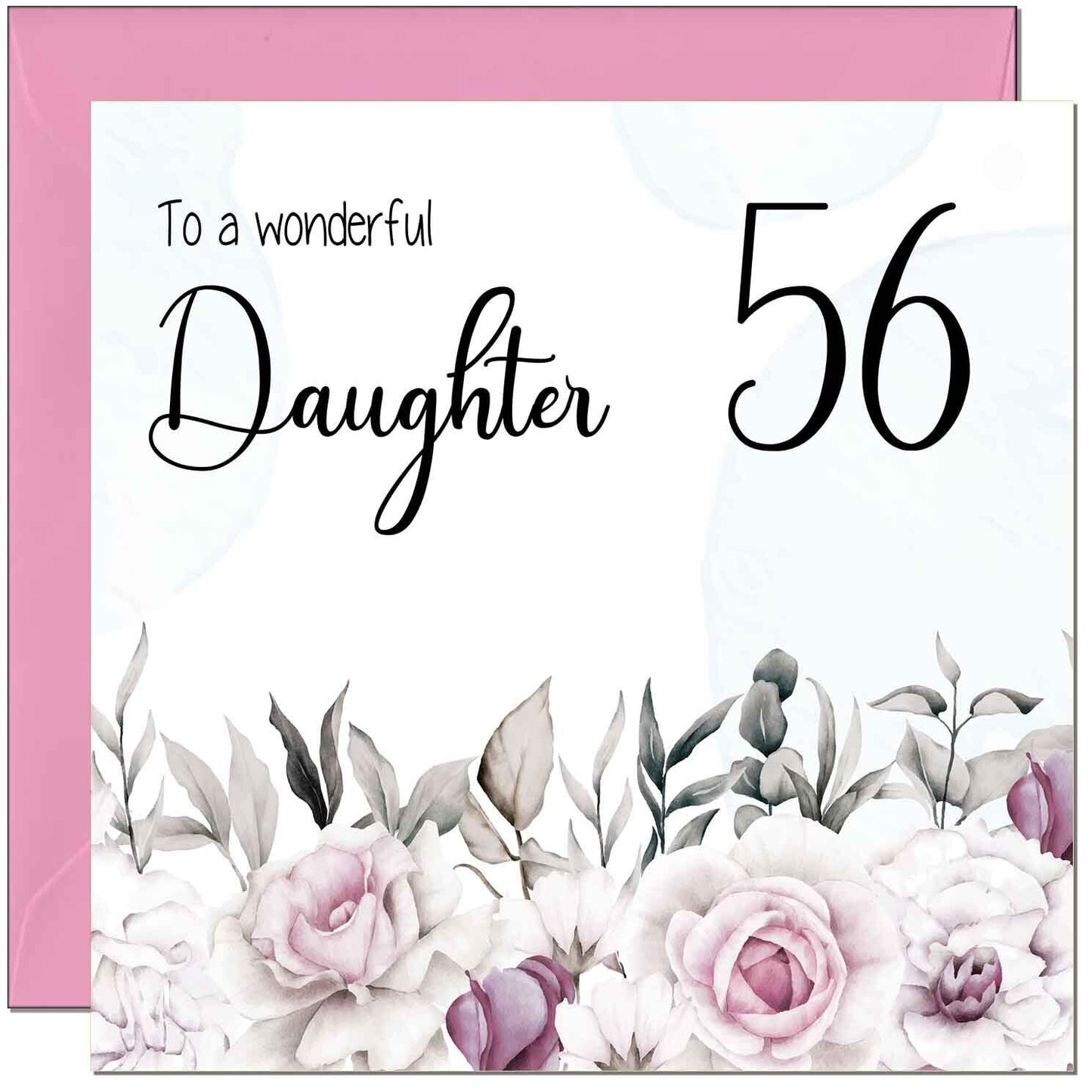 Daughter Birthday Card for Daughter Floral Elegant