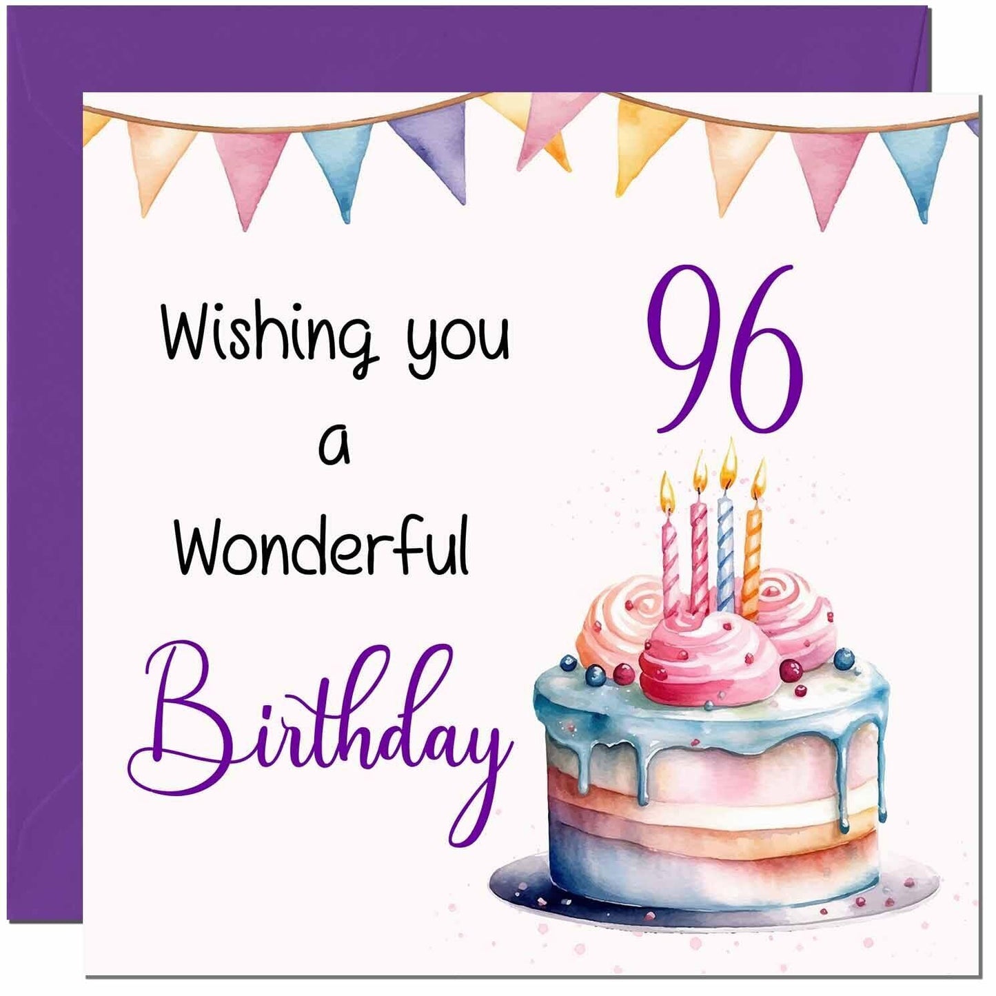 Birthday Card for Men Women Cake Numbers
