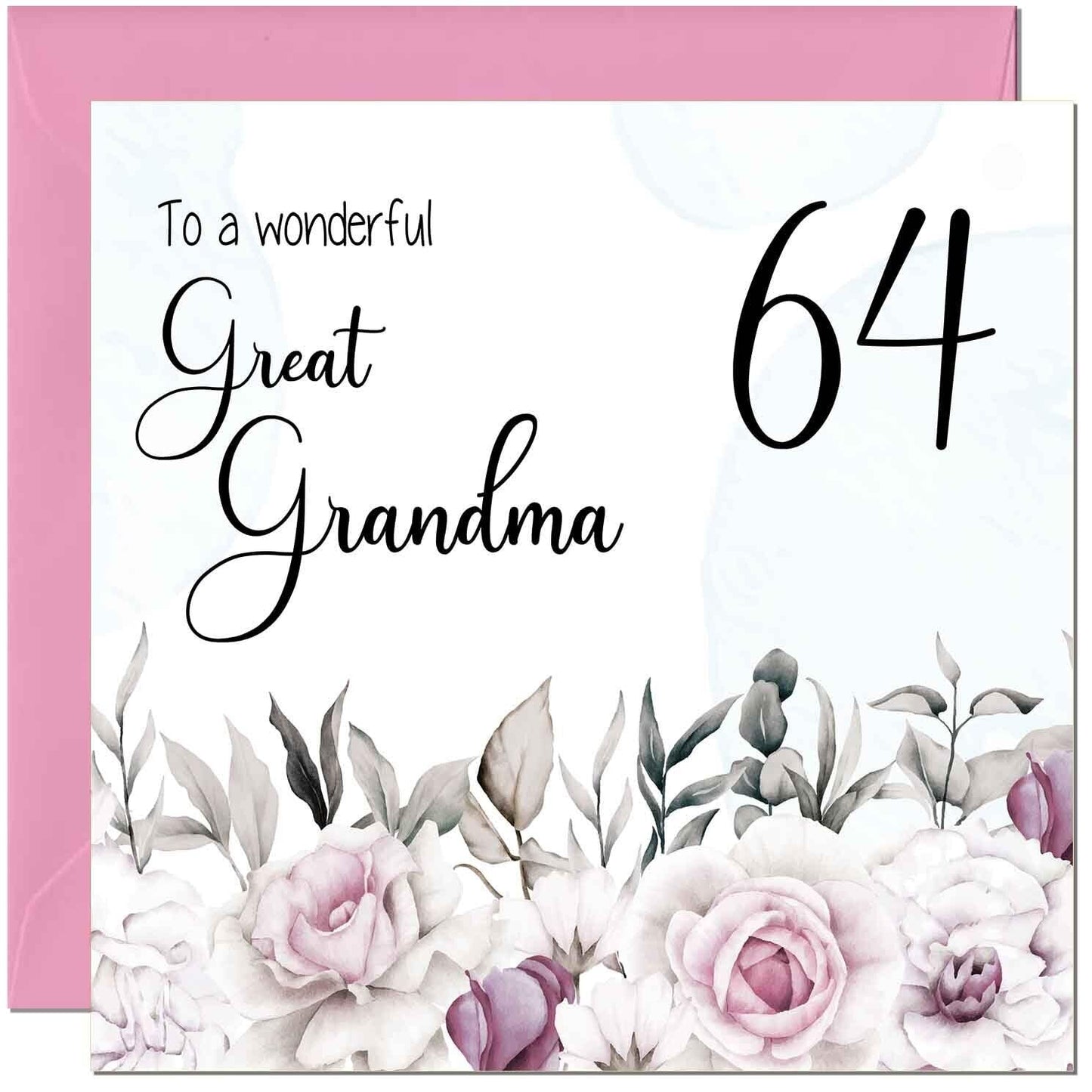 Great Grandma Birthday Card - Floral Elegant
