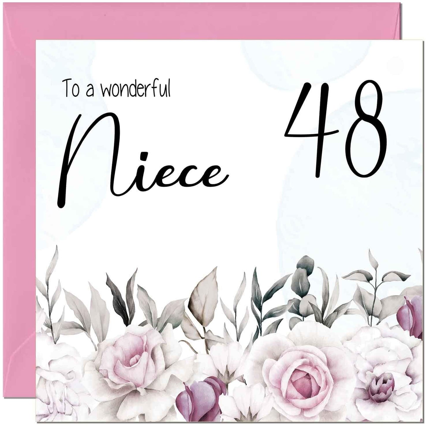 Niece's Birthday Card for Niece Floral Elegant