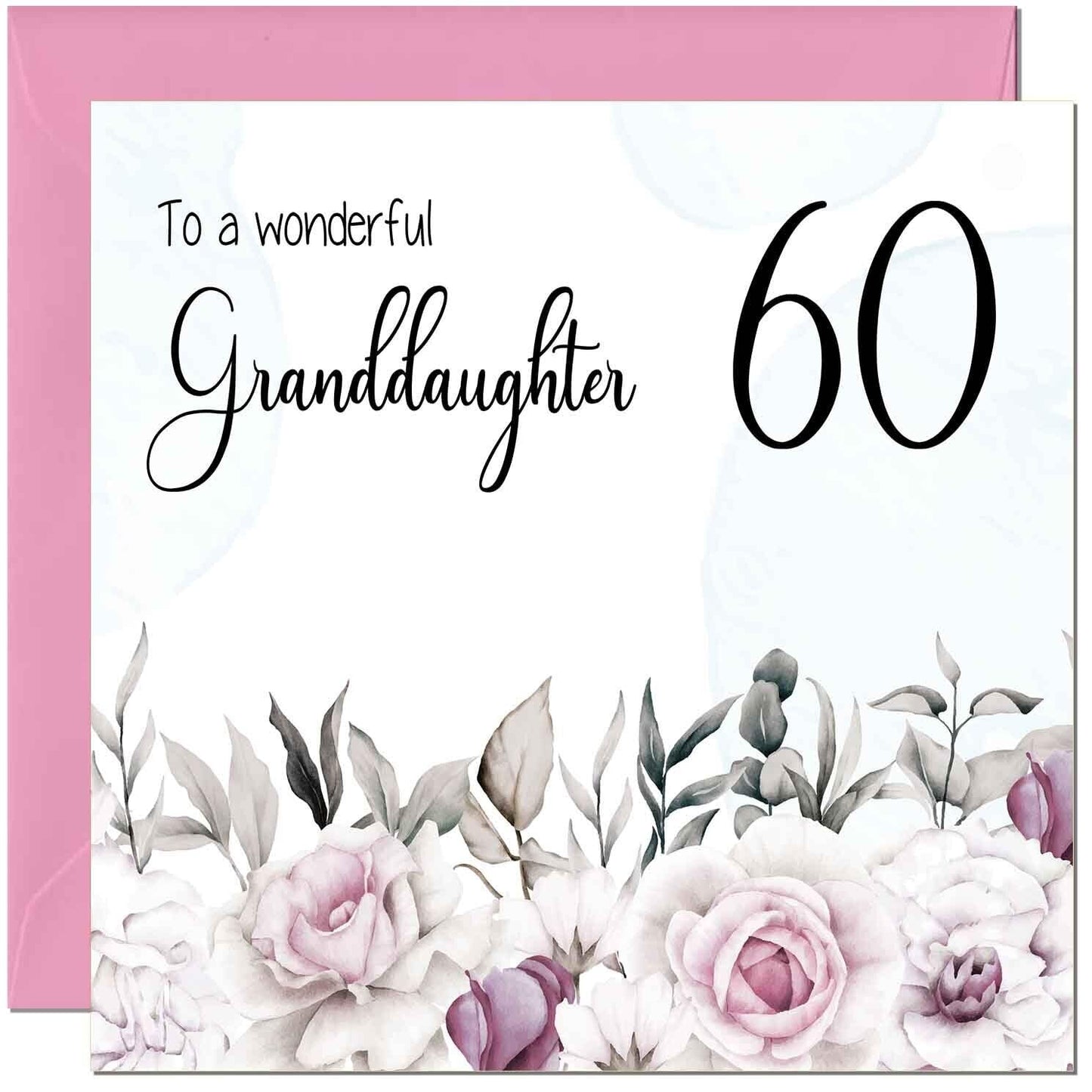 Granddaughter Birthday Card for Granddaughter Floral Elegant