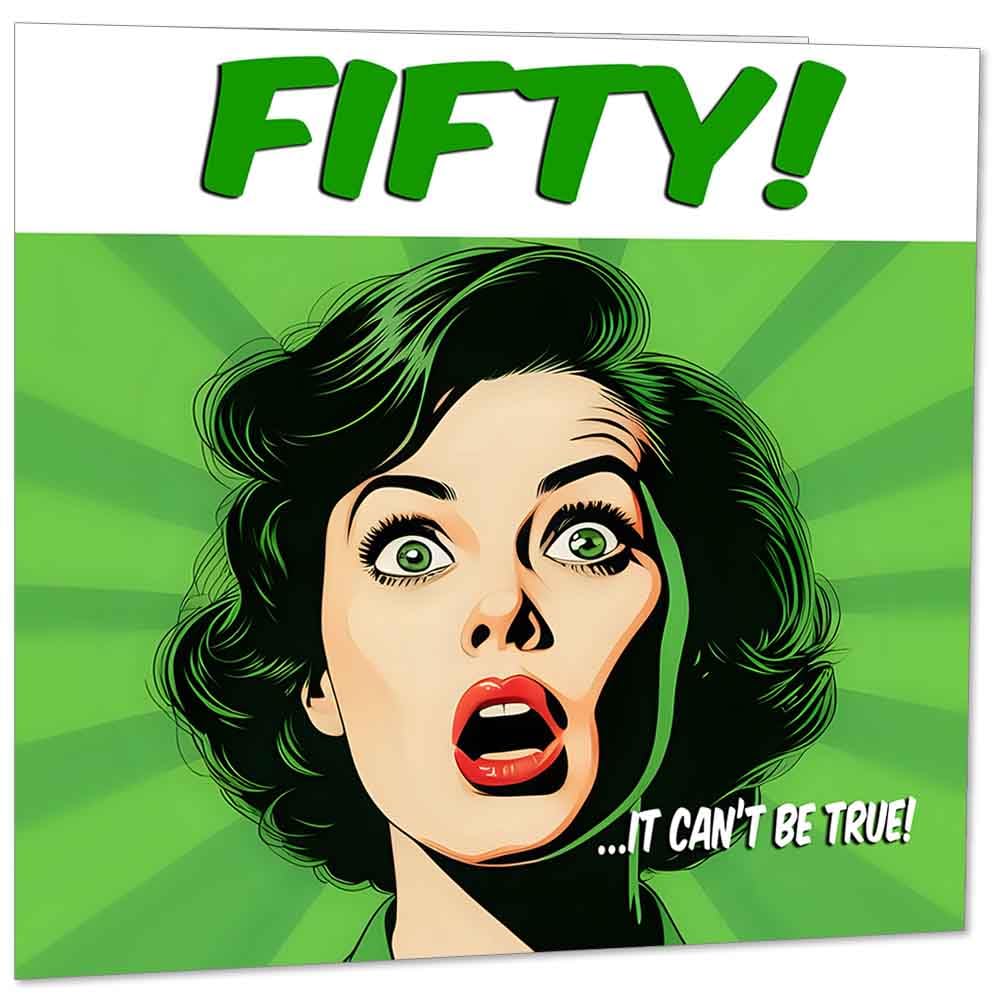 Funny Birthday Card for Women - Ladies Birthday Cards for Friend Retro Comic Mum Years Old Sister Her Nan Aunt Grandma female mom