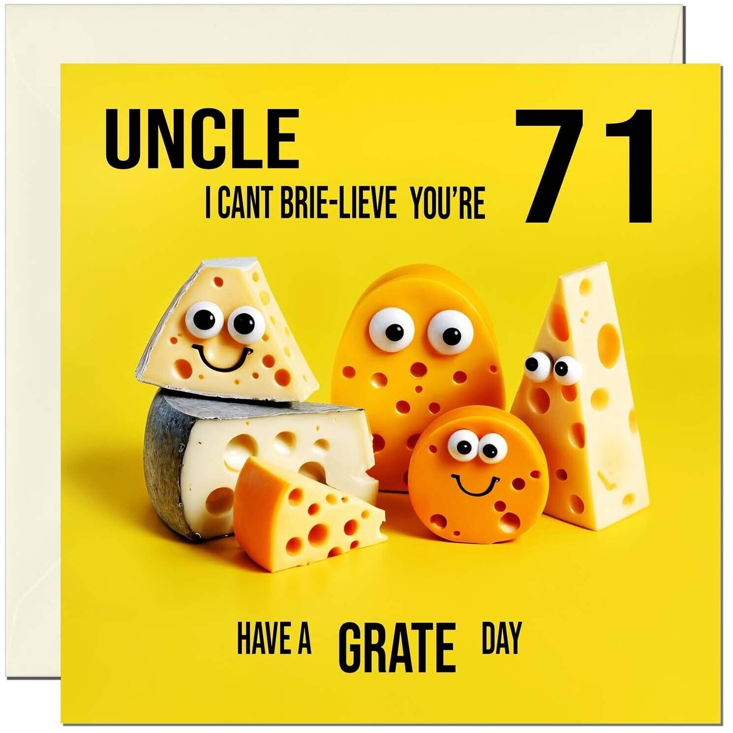 Uncle funny Birthday Card for Uncle - Cheese Pun Funny Uncles