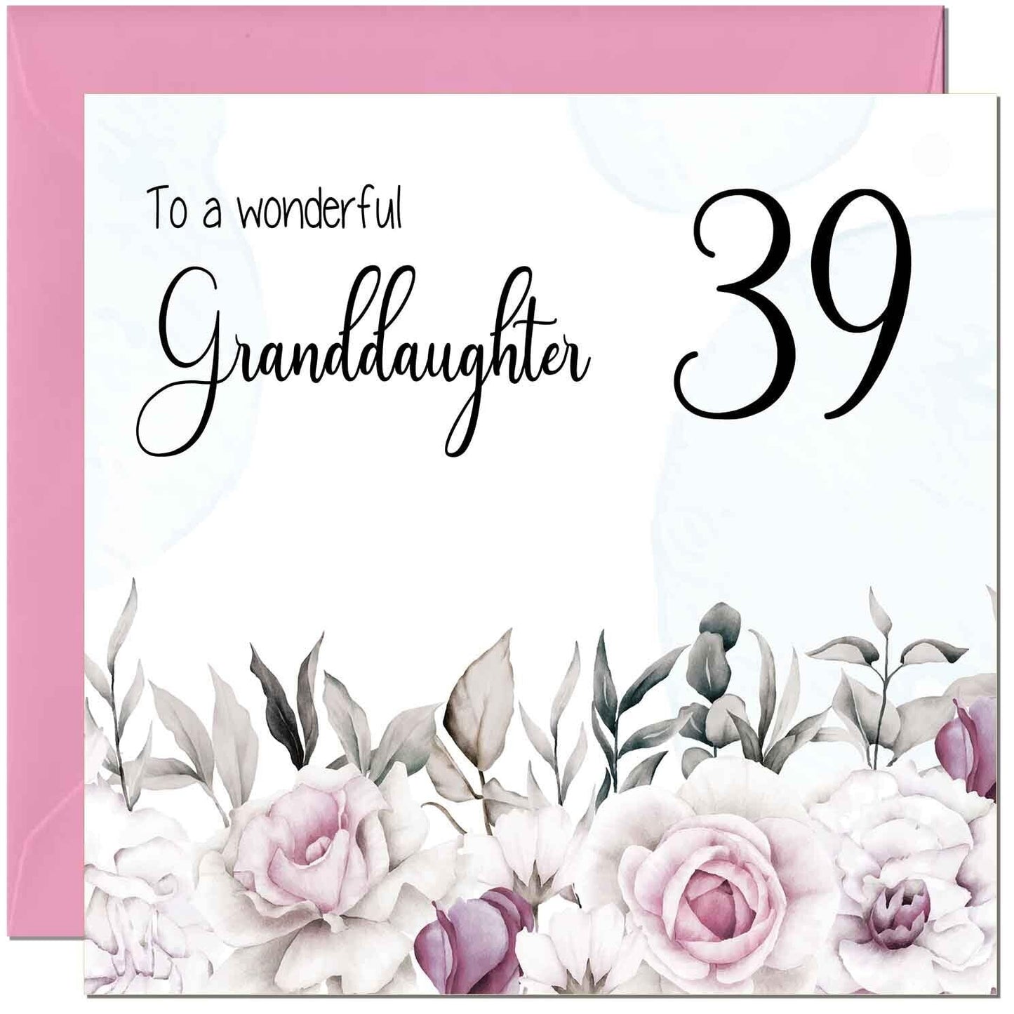 Granddaughter Birthday Card for Granddaughter Floral Elegant