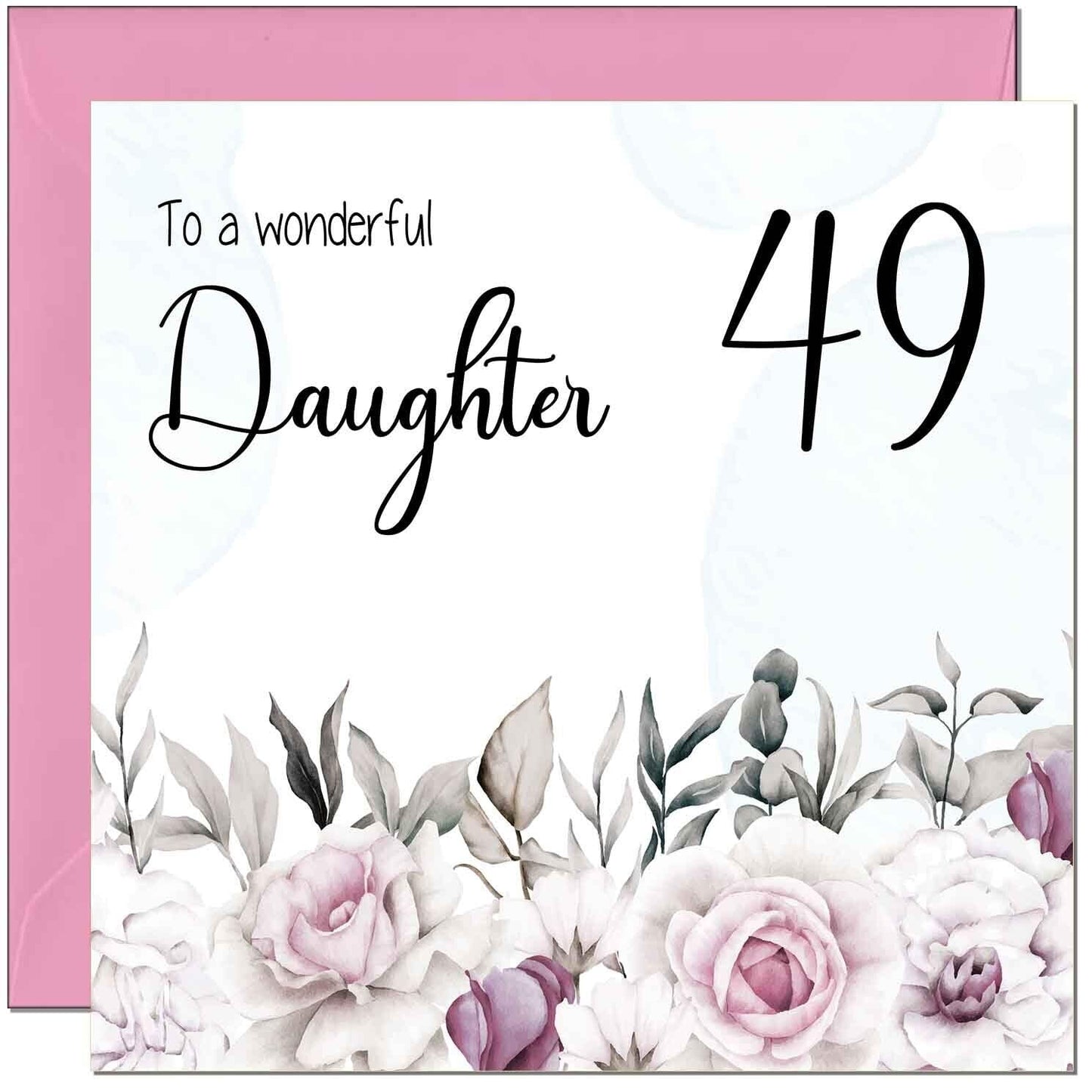 Daughter Birthday Card for Daughter Floral Elegant