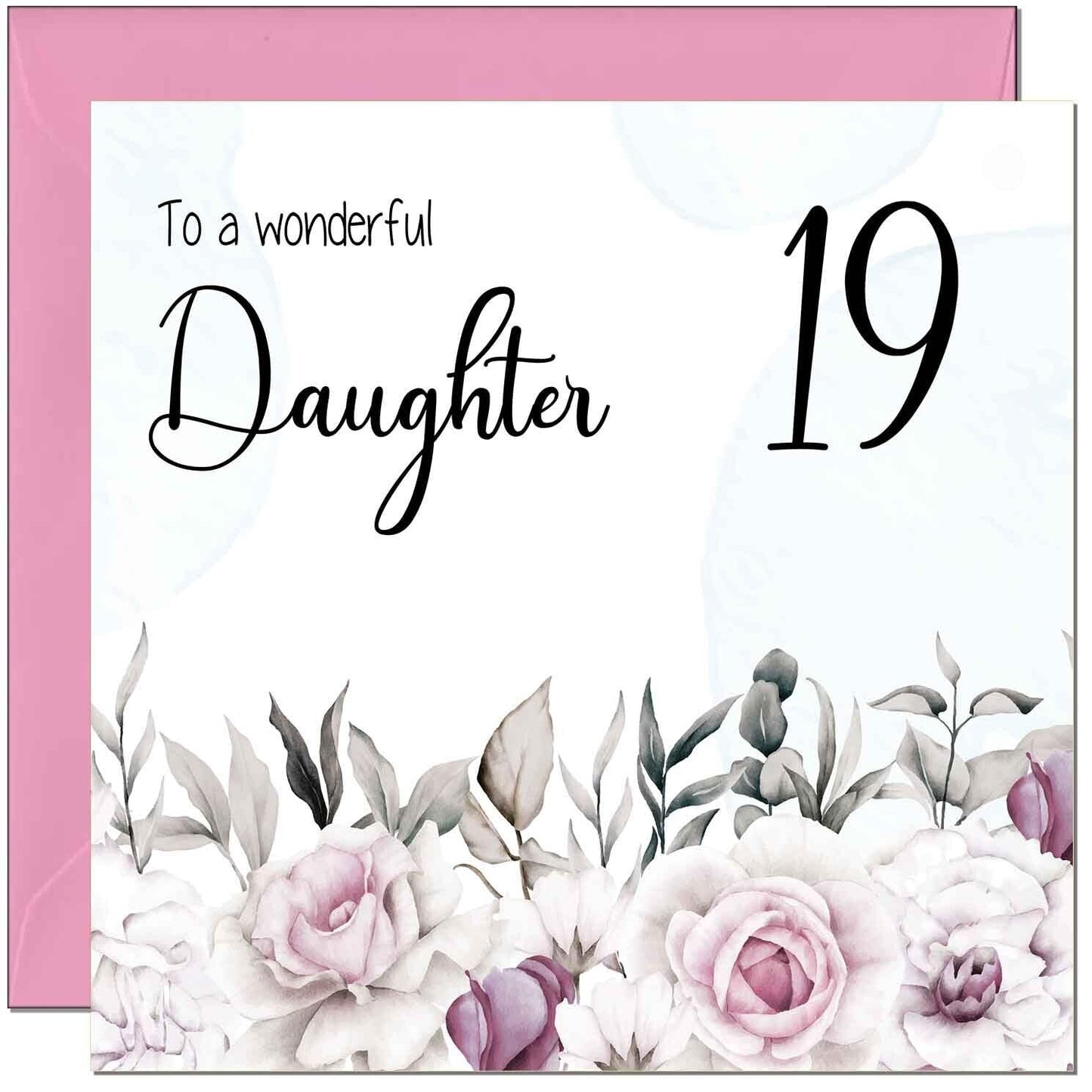 Daughter Birthday Card for Daughter Floral Elegant