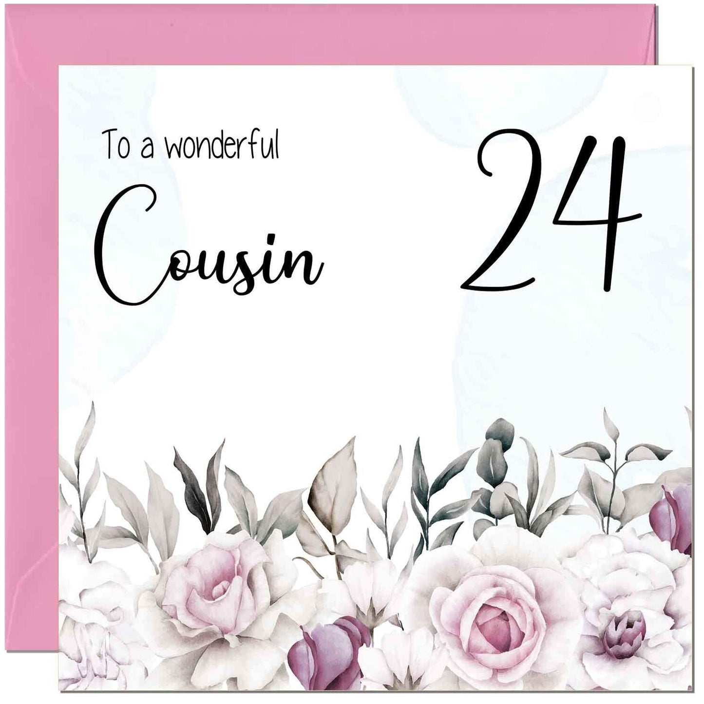 Cousin Birthday Card Floral Elegant Best Cousin's