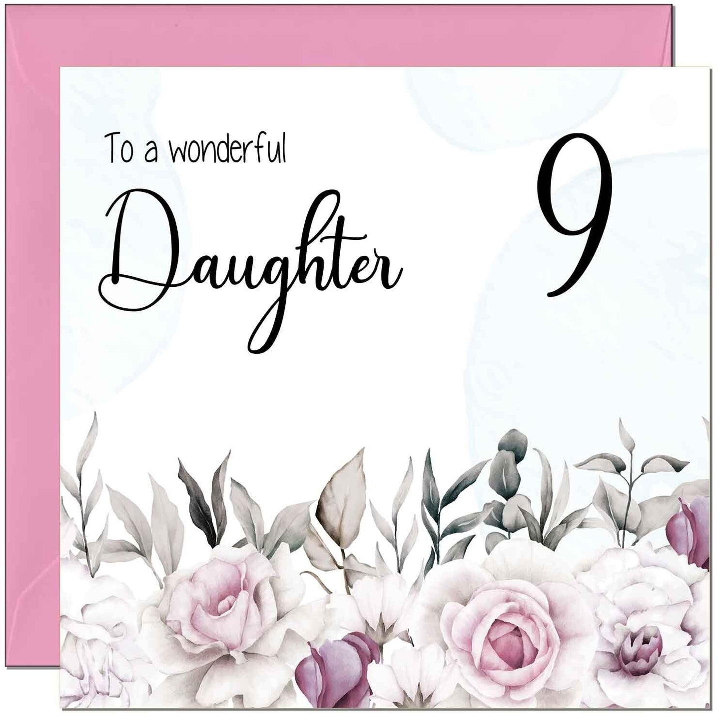 Daughter Birthday Card for Daughter Floral Elegant