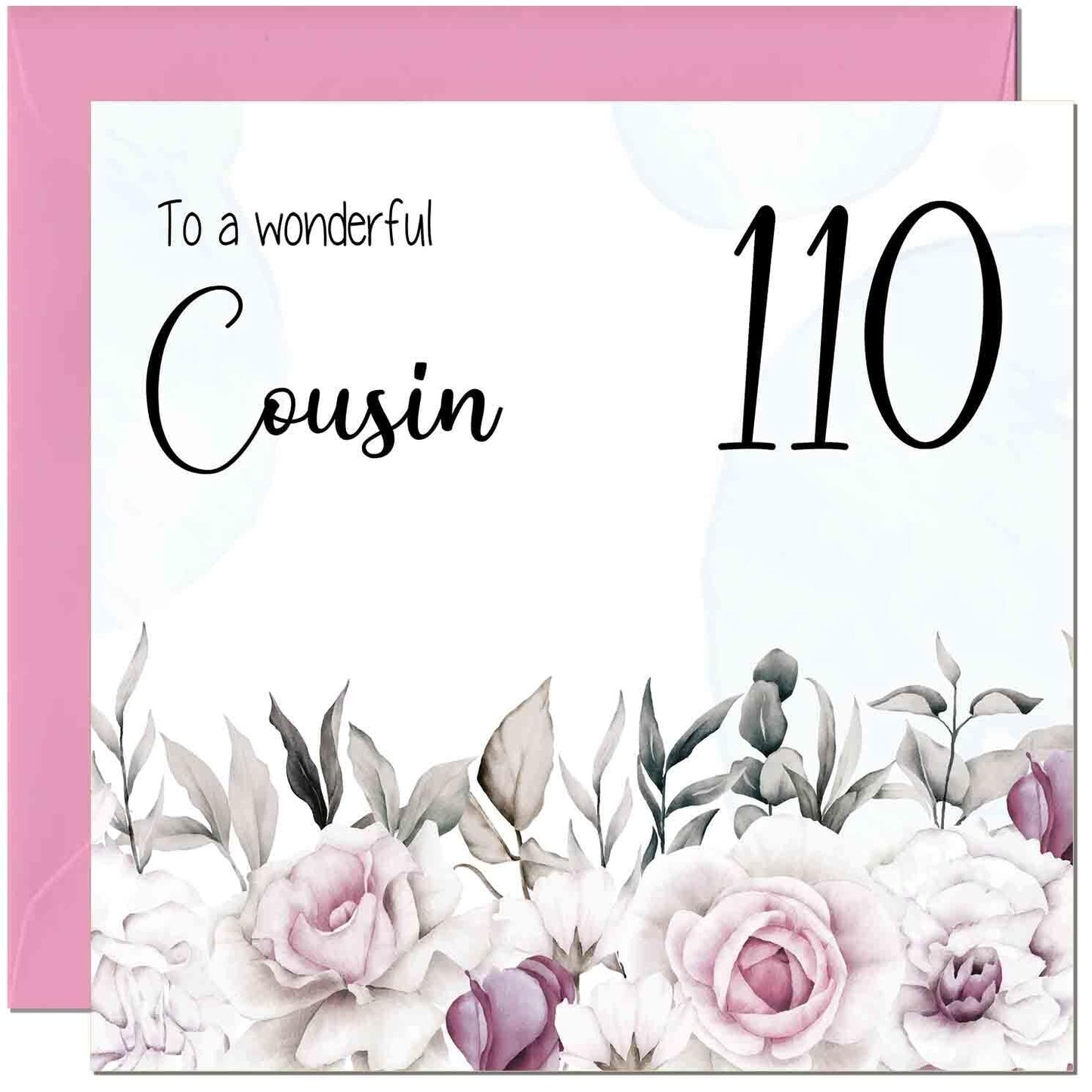 Cousin Birthday Card Floral Elegant Best Cousin's