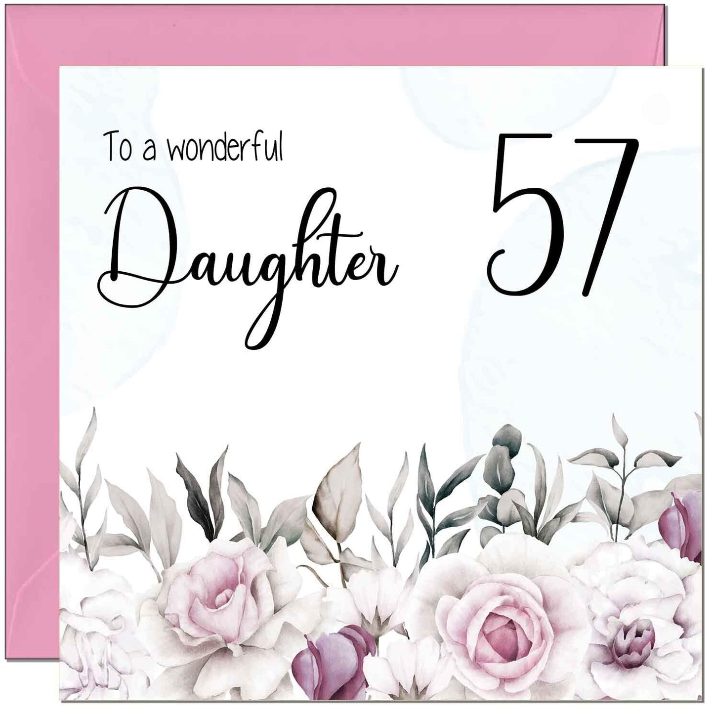 Daughter Birthday Card for Daughter Floral Elegant