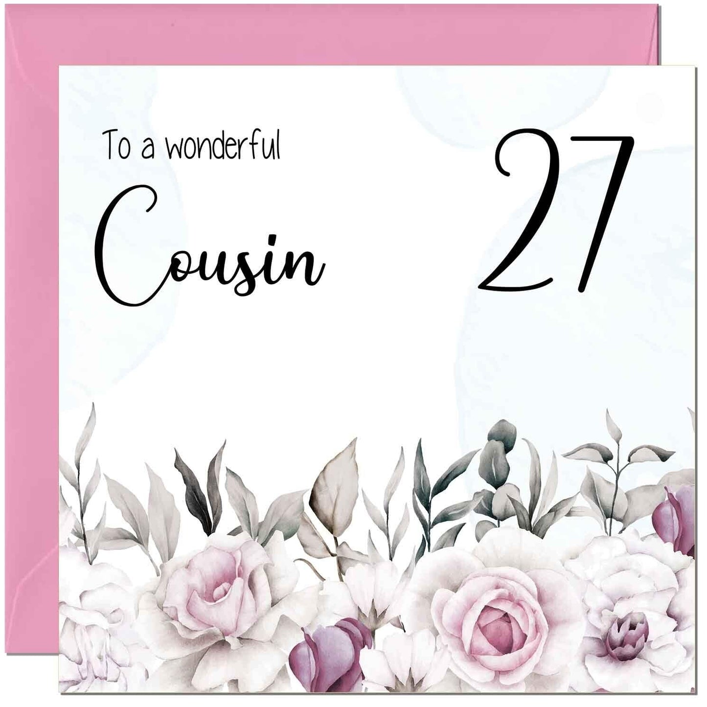 Cousin Birthday Card Floral Elegant Best Cousin's