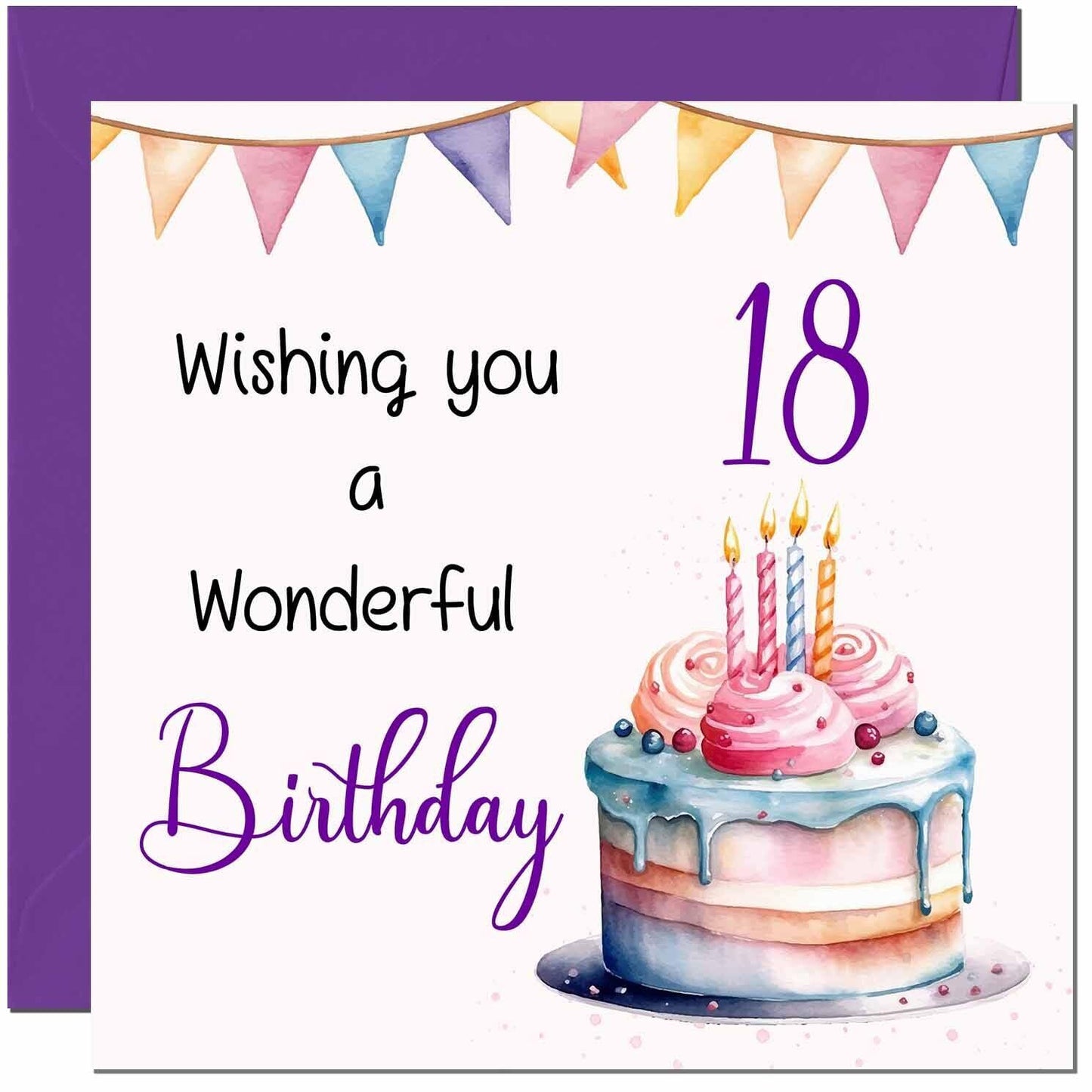 Birthday Card for Men Women Cake Numbers