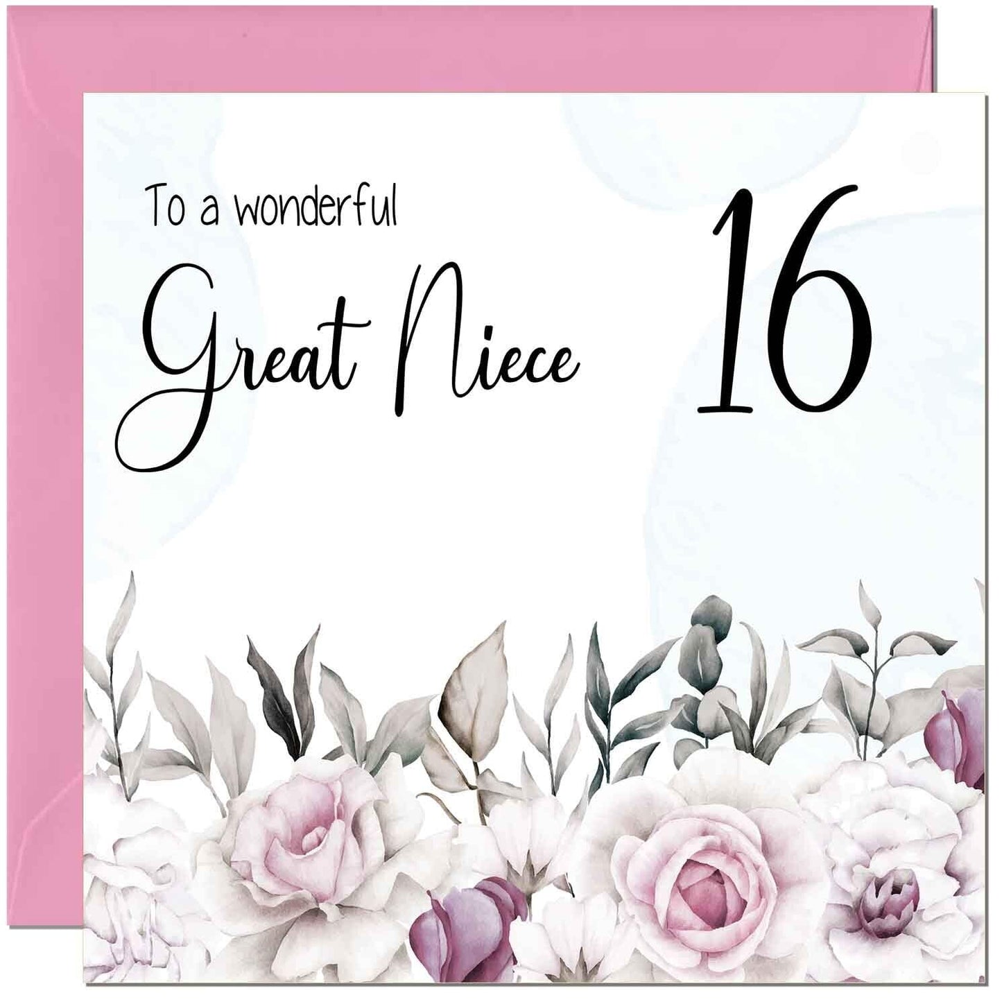 Great Niece's Birthday Card for Great Niece Floral Elegant