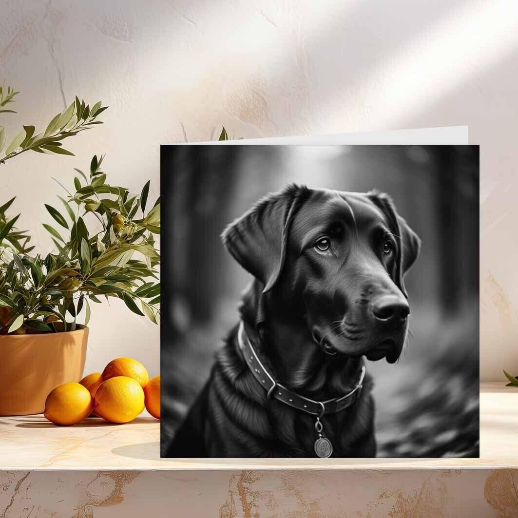 Labrador Greeting Card Black Lab Labrador Birthday Card 145 x 145mm