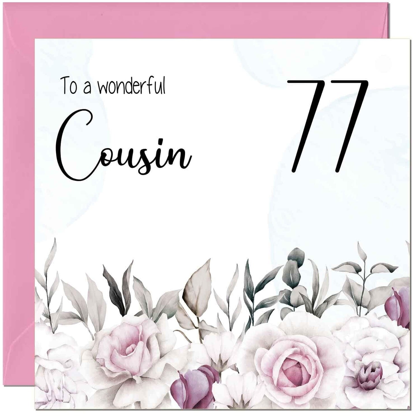 Cousin Birthday Card Floral Elegant Best Cousin's