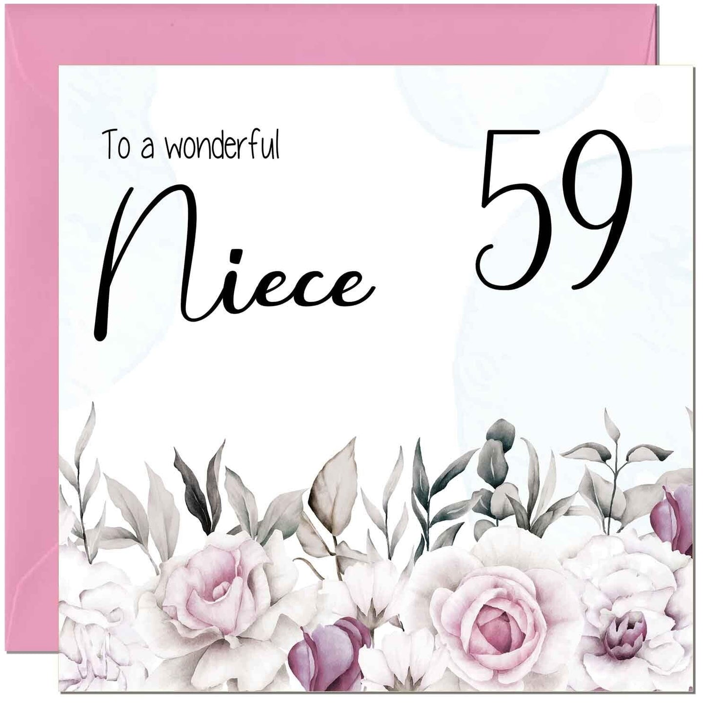 Niece's Birthday Card for Niece Floral Elegant