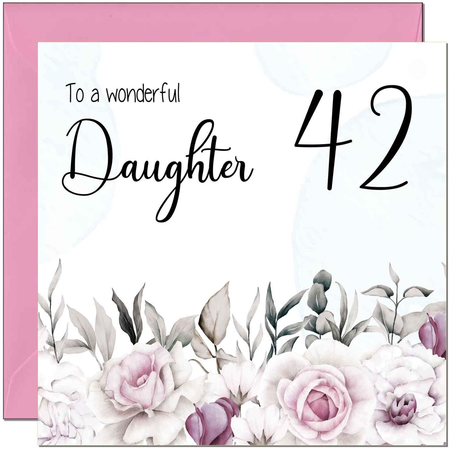 Daughter Birthday Card for Daughter Floral Elegant