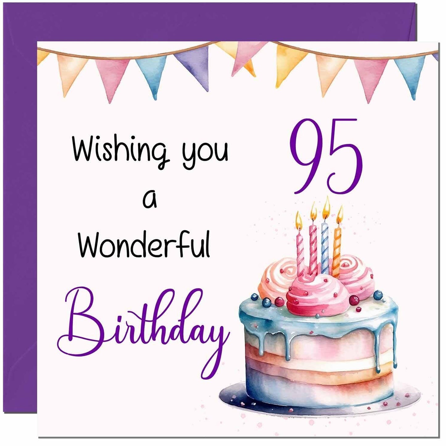 Birthday Card for Men Women Cake Numbers