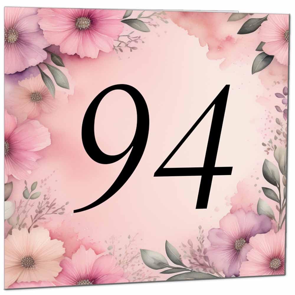 Birthday Card for Women Men - Pink Floral Birthday Cards for 39 year old woman thirty Nine, thirty ninth Ladies Mum Aunt Sister Niece Daughter