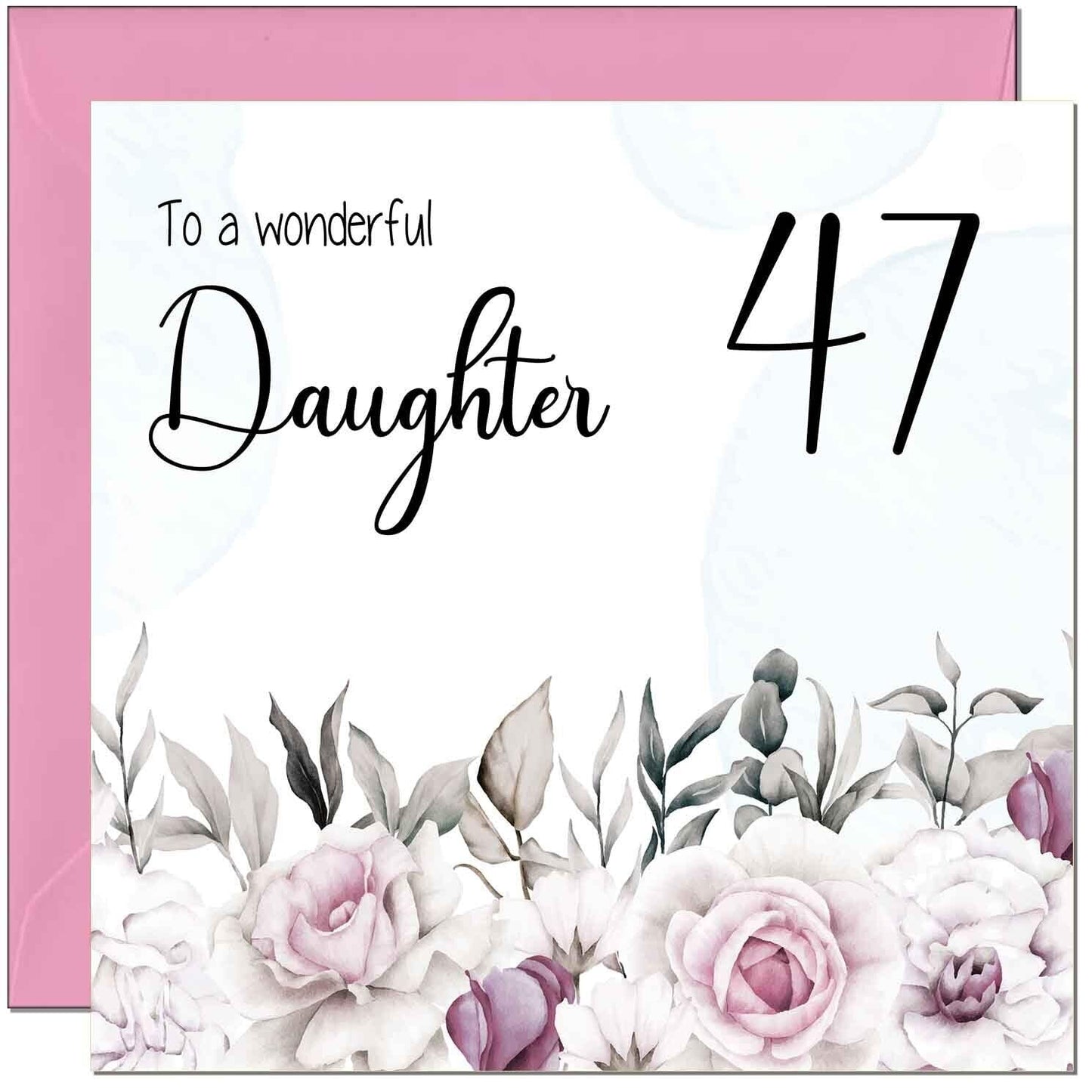 Daughter Birthday Card for Daughter Floral Elegant