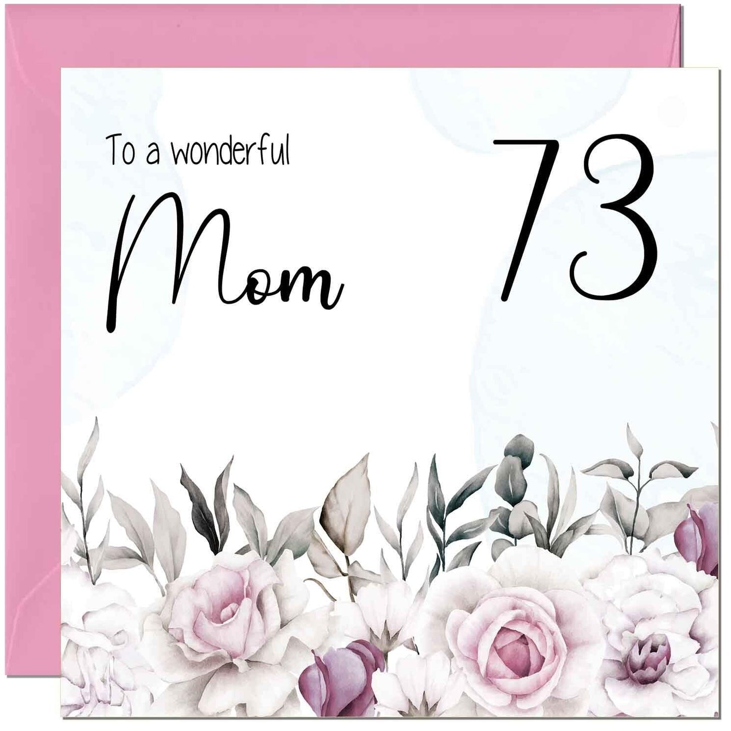 Mom Birthday Card Floral Elegant Best Mom's