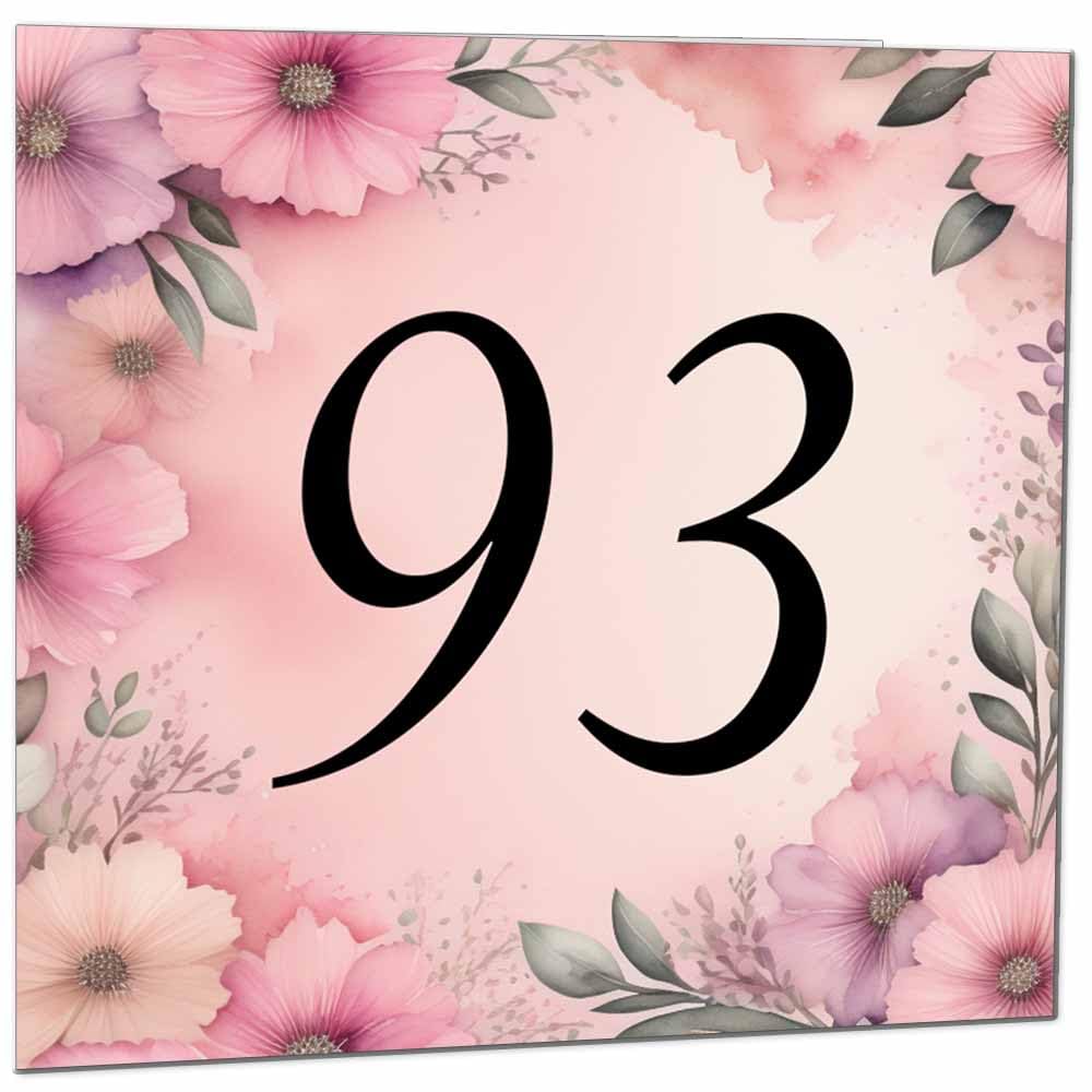 Birthday Card for Women Men - Pink Floral Birthday Cards for 39 year old woman thirty Nine, thirty ninth Ladies Mum Aunt Sister Niece Daughter
