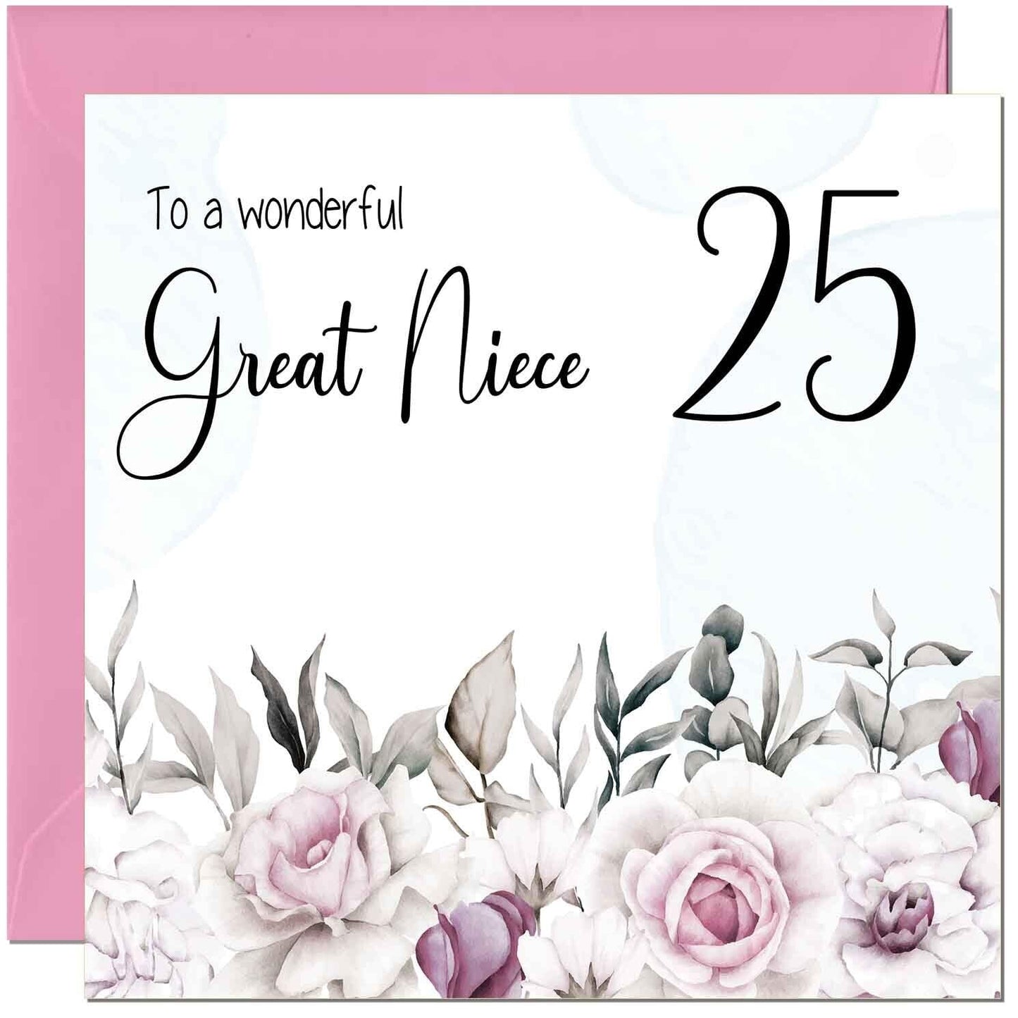 Great Niece's Birthday Card for Great Niece Floral Elegant