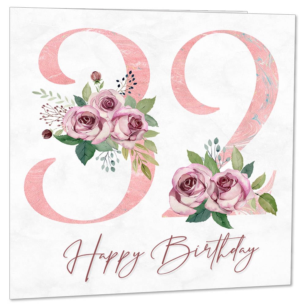 Birthday Card for Women - Floral Birthday Cards for Ladies Mum Aunt Sister Nan Friend Daughter