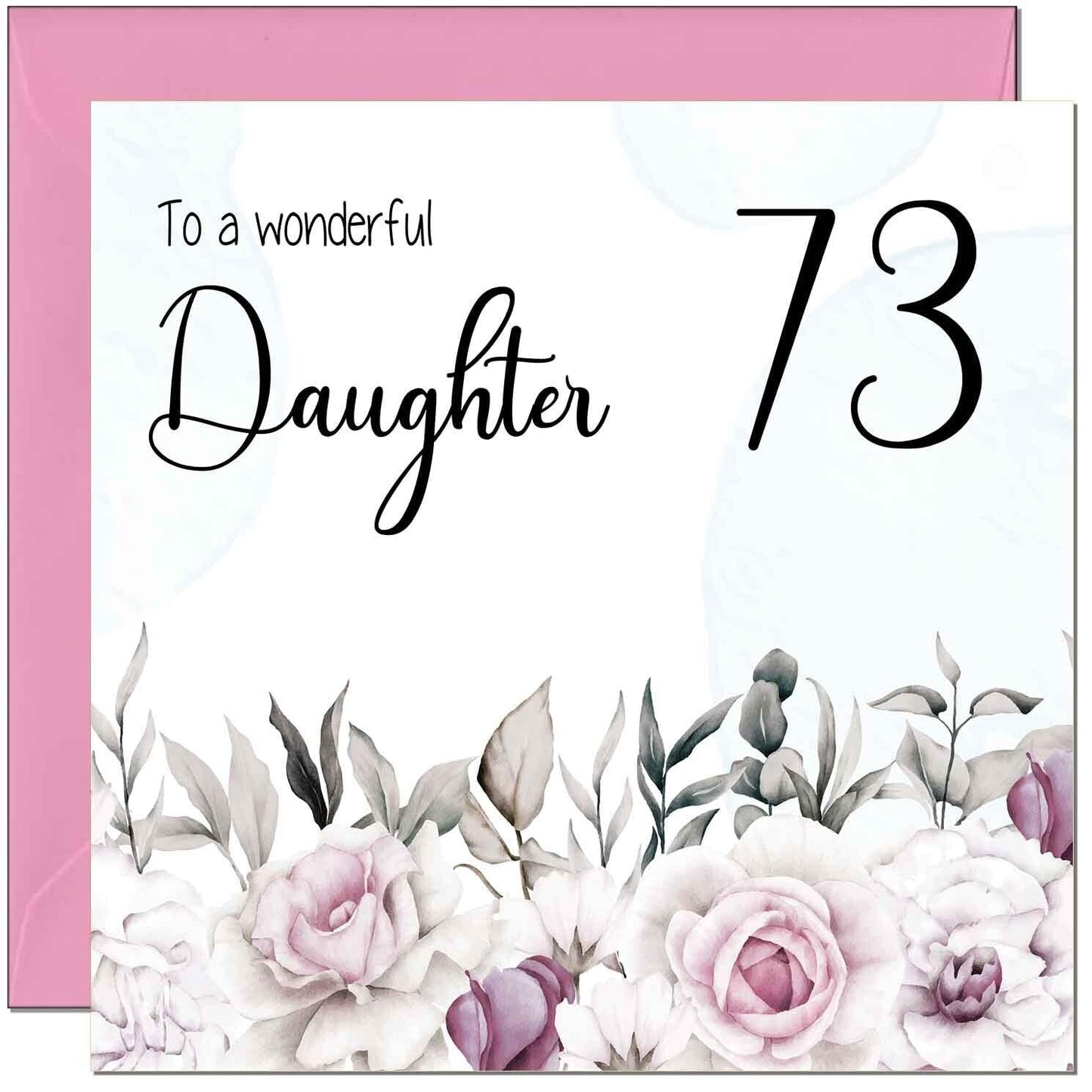 Daughter Birthday Card for Daughter Floral Elegant