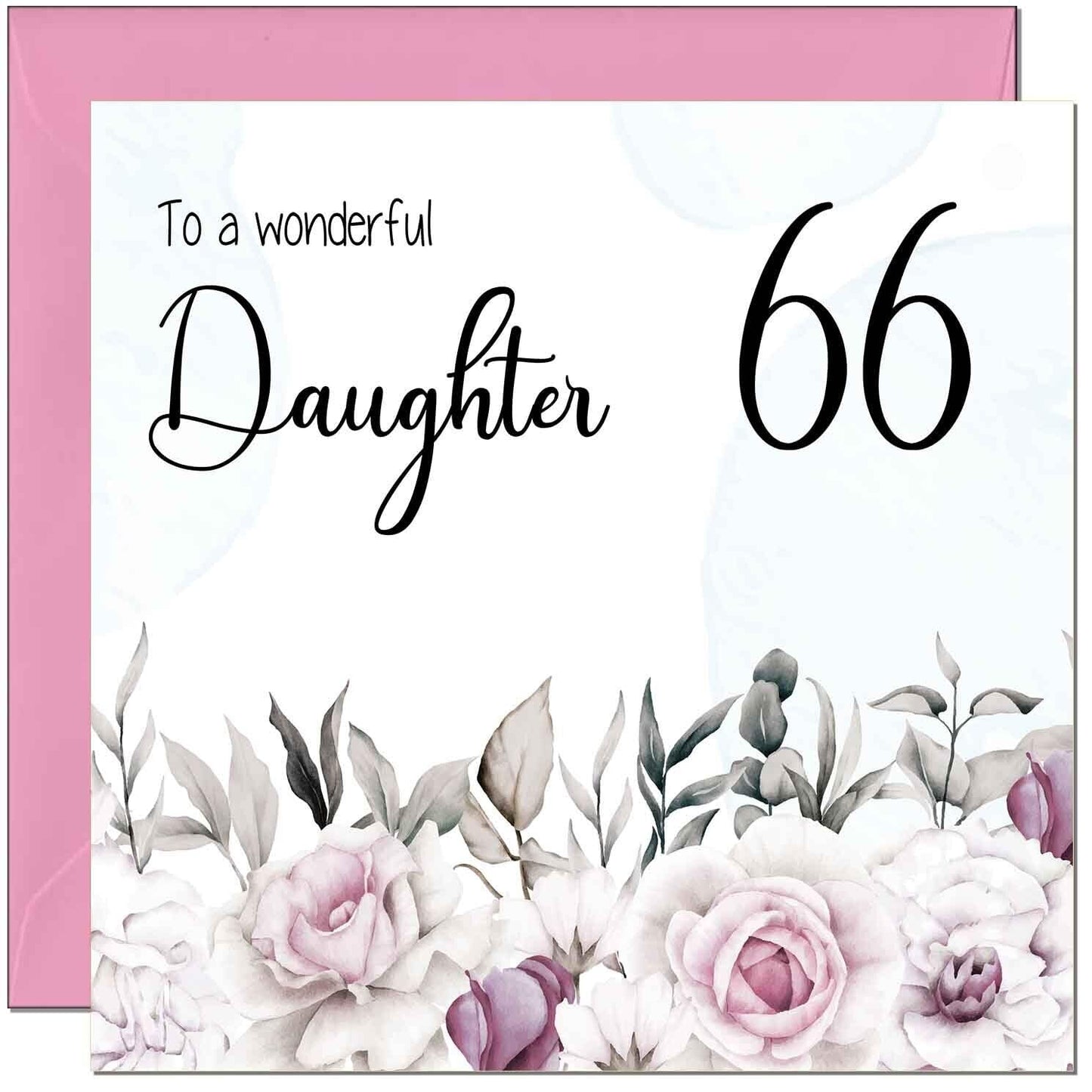 Daughter Birthday Card for Daughter Floral Elegant