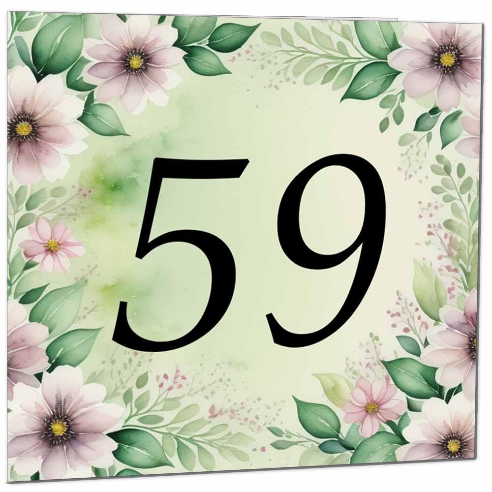 80th Birthday Card for Women Men - Green Floral Birthday Cards for 80 year old Lady Eighty Eightieth Ladies Grandma Nan Aunt Mum Sister Mom Friend