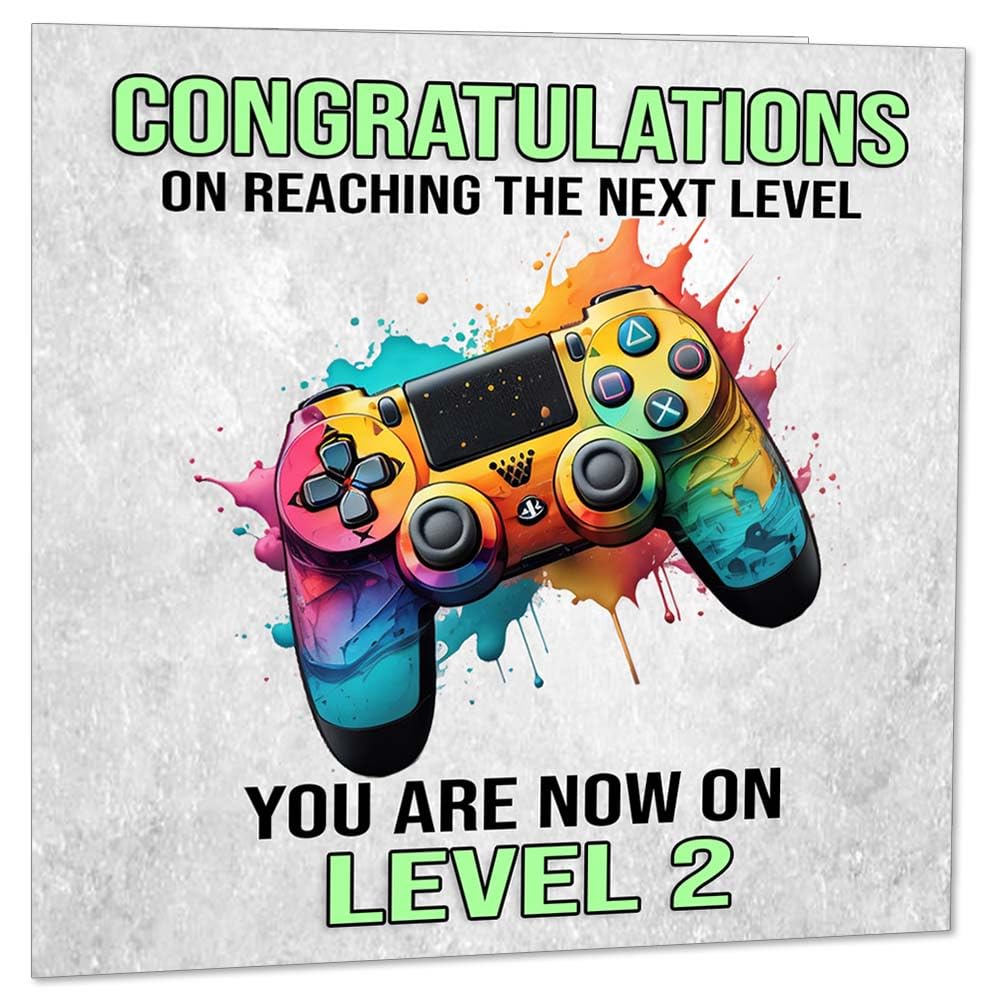 Gaming Birthday Card Gamer Happy Birthday Card Teenager Boys 145 x 145mm