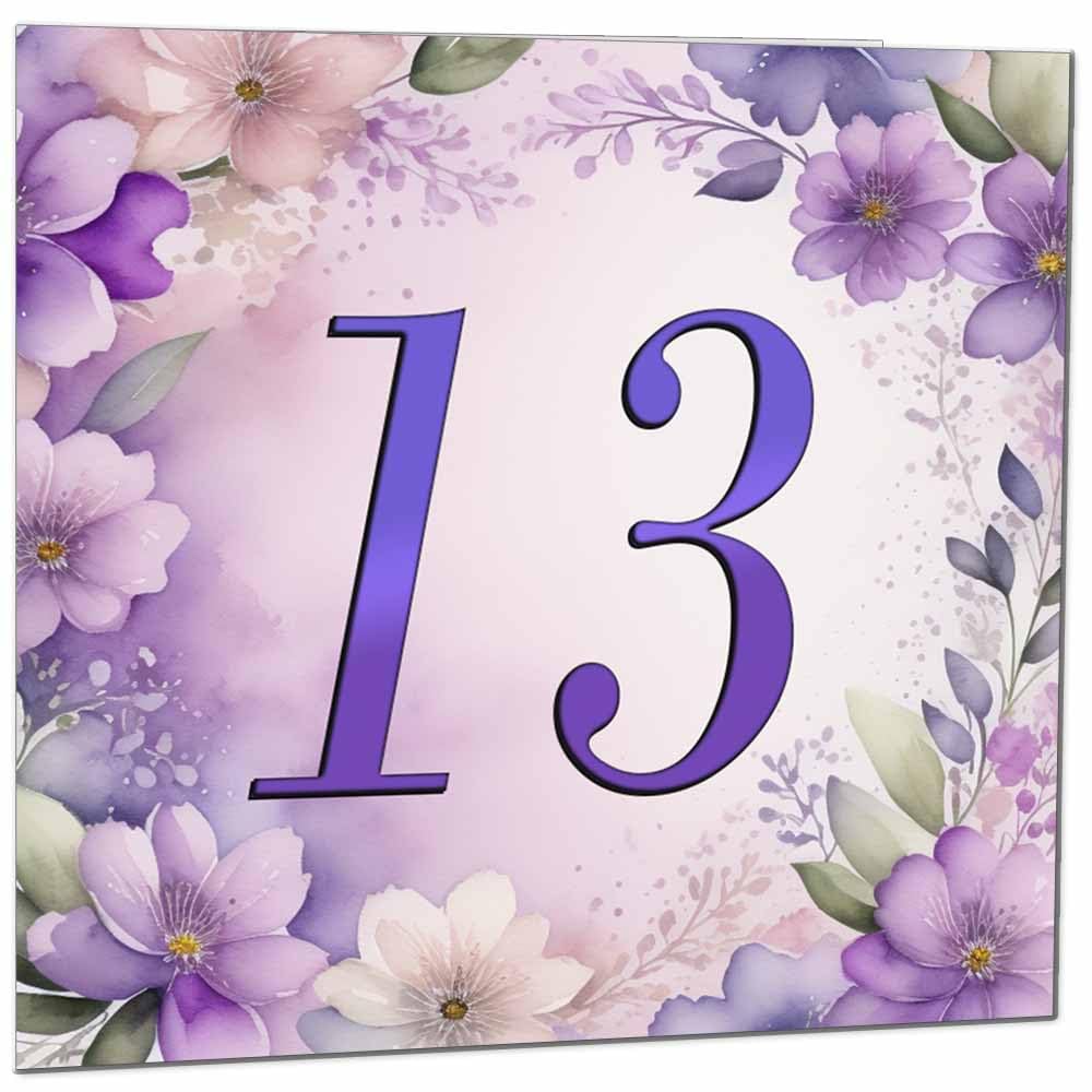 Birthday Card for Women - Purple Floral 80th Birthday Cards for year old woman Ladies Grandma Nan Aunt Mum Sister Mom Friend