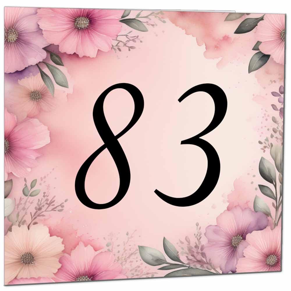 Birthday Card for Women Men - Pink Floral Birthday Cards for 39 year old woman thirty Nine, thirty ninth Ladies Mum Aunt Sister Niece Daughter