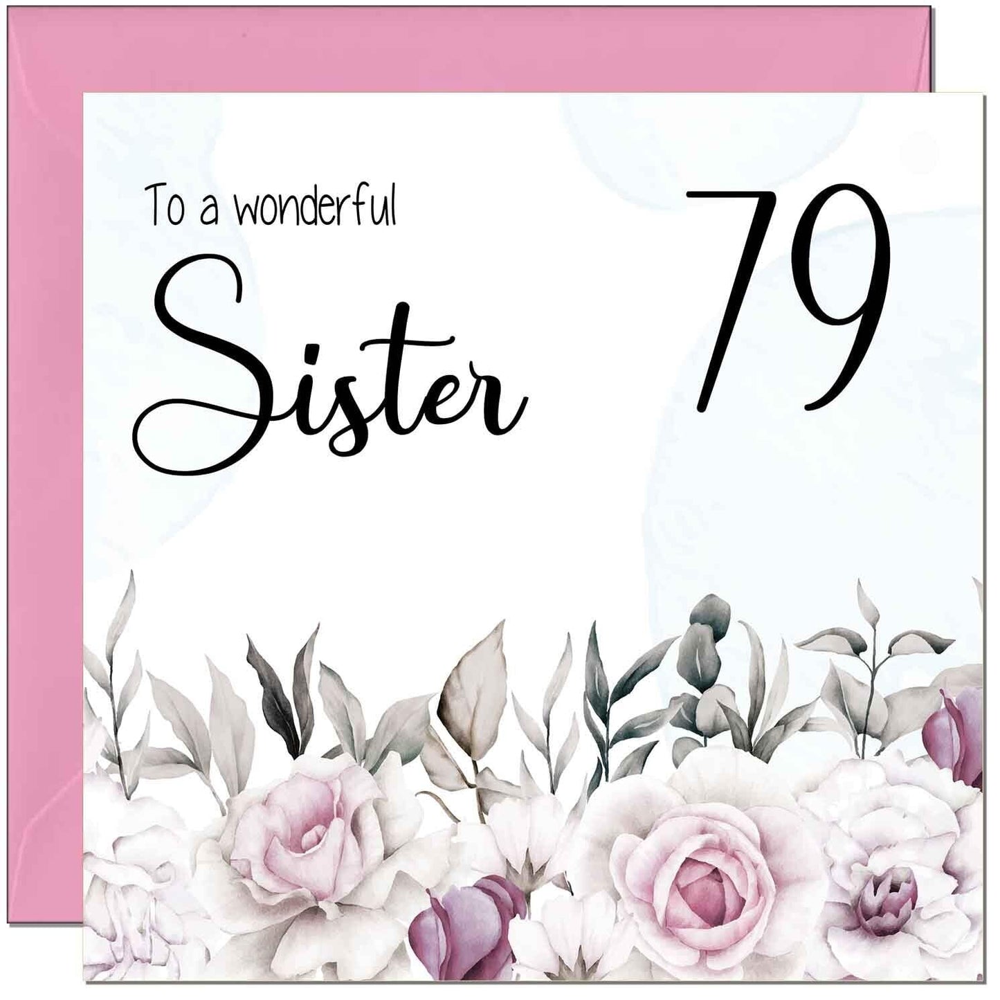 Sister's Birthday Card for Sister Floral Elegant