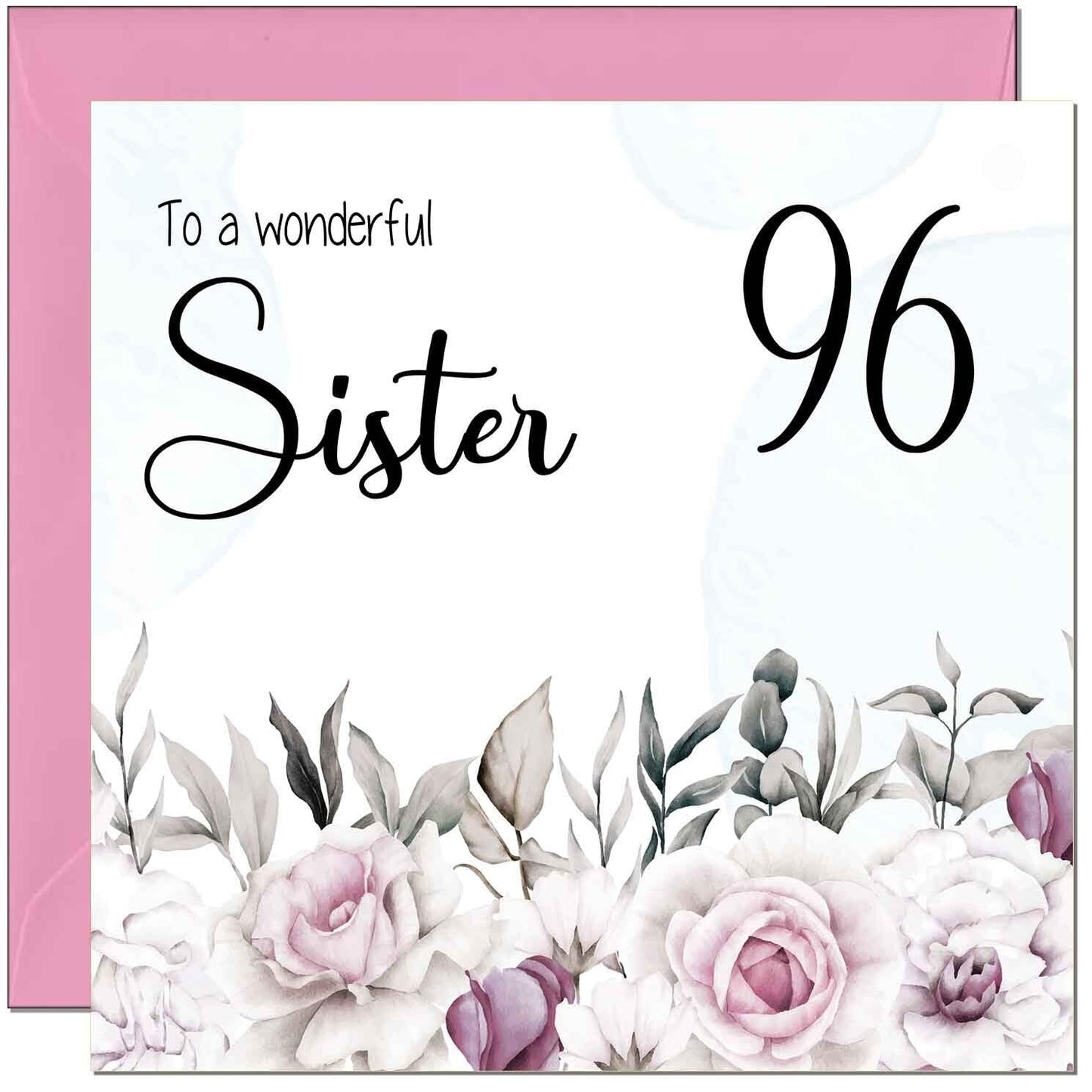 Sister's Birthday Card for Sister Floral Elegant