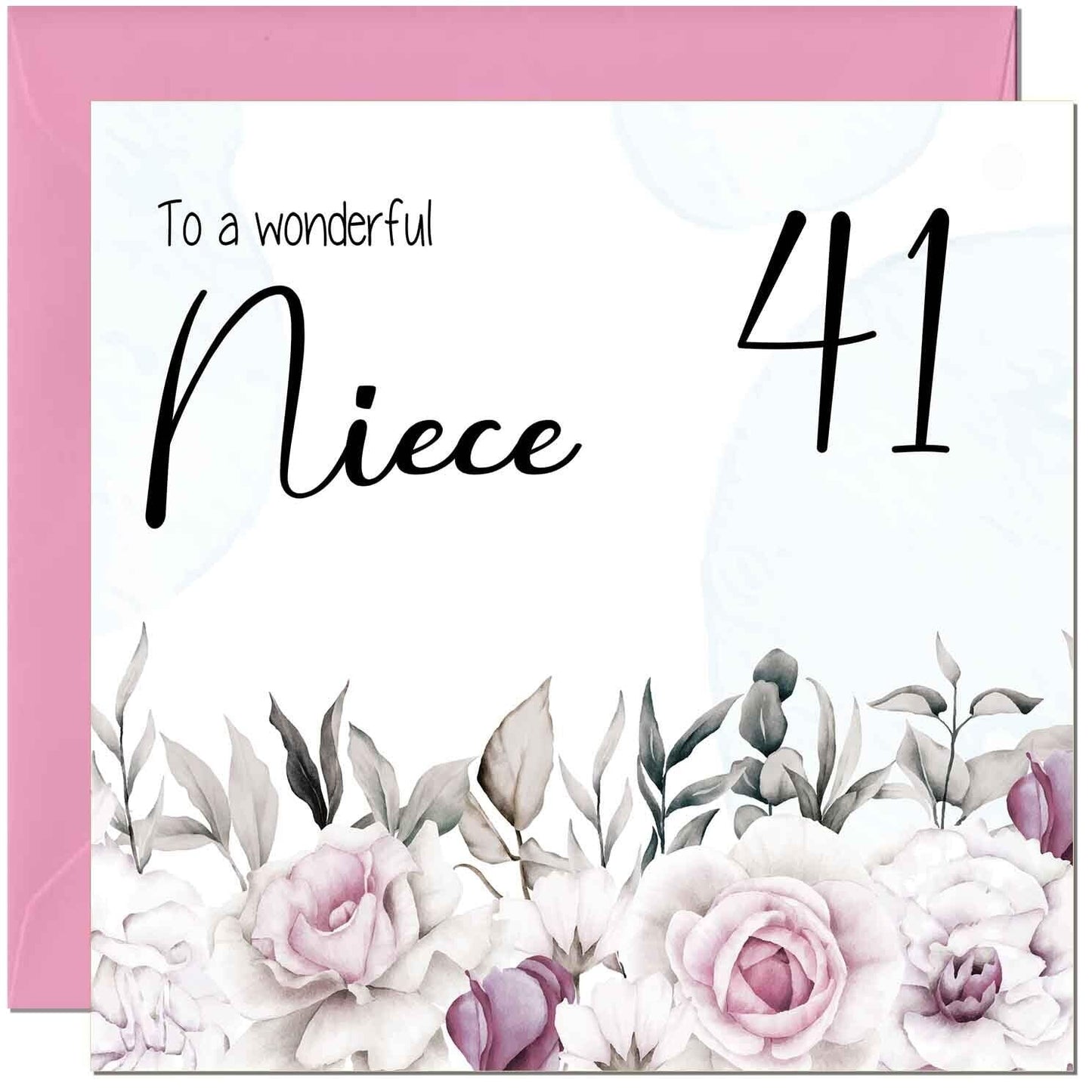 Niece's Birthday Card for Niece Floral Elegant