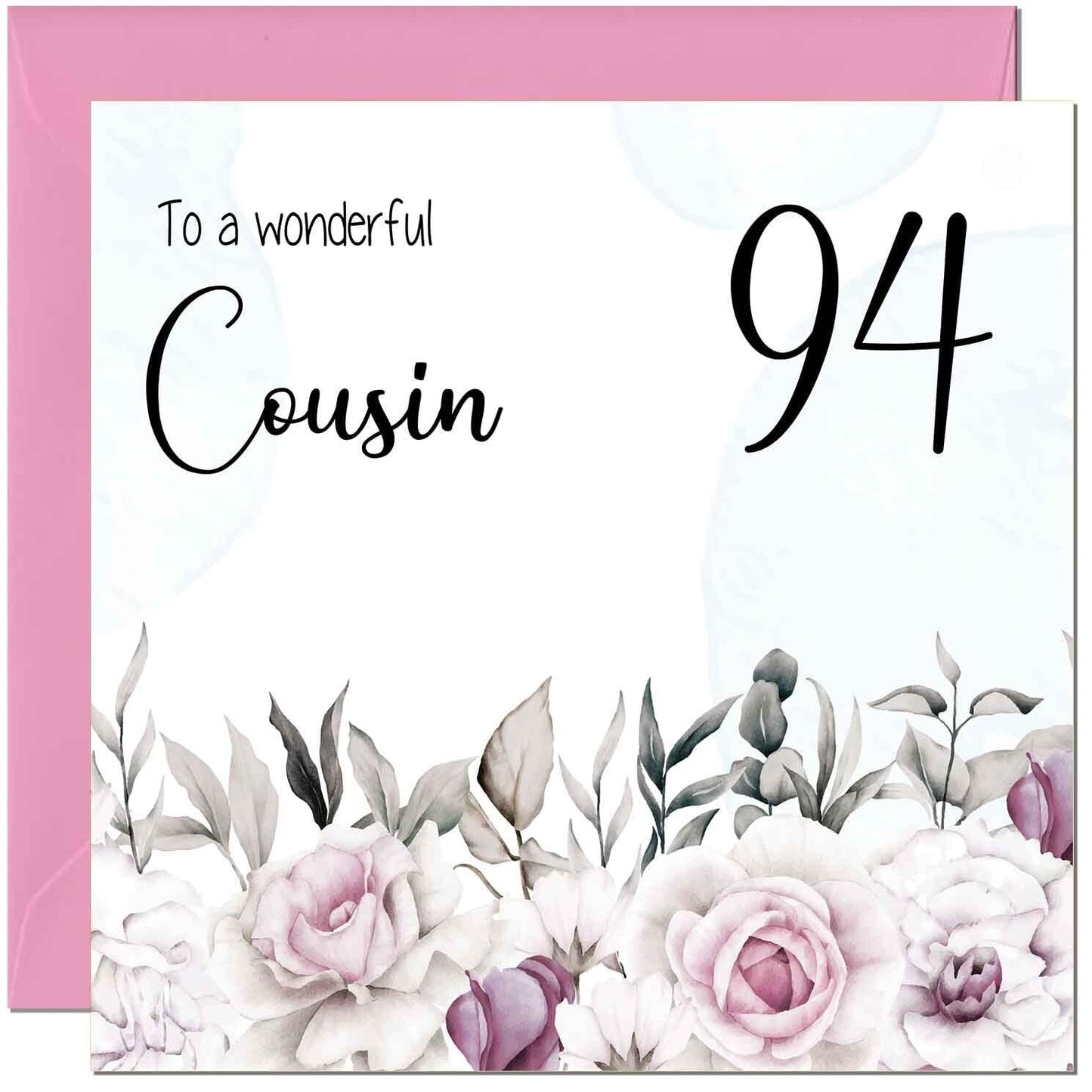 Cousin Birthday Card Floral Elegant Best Cousin's