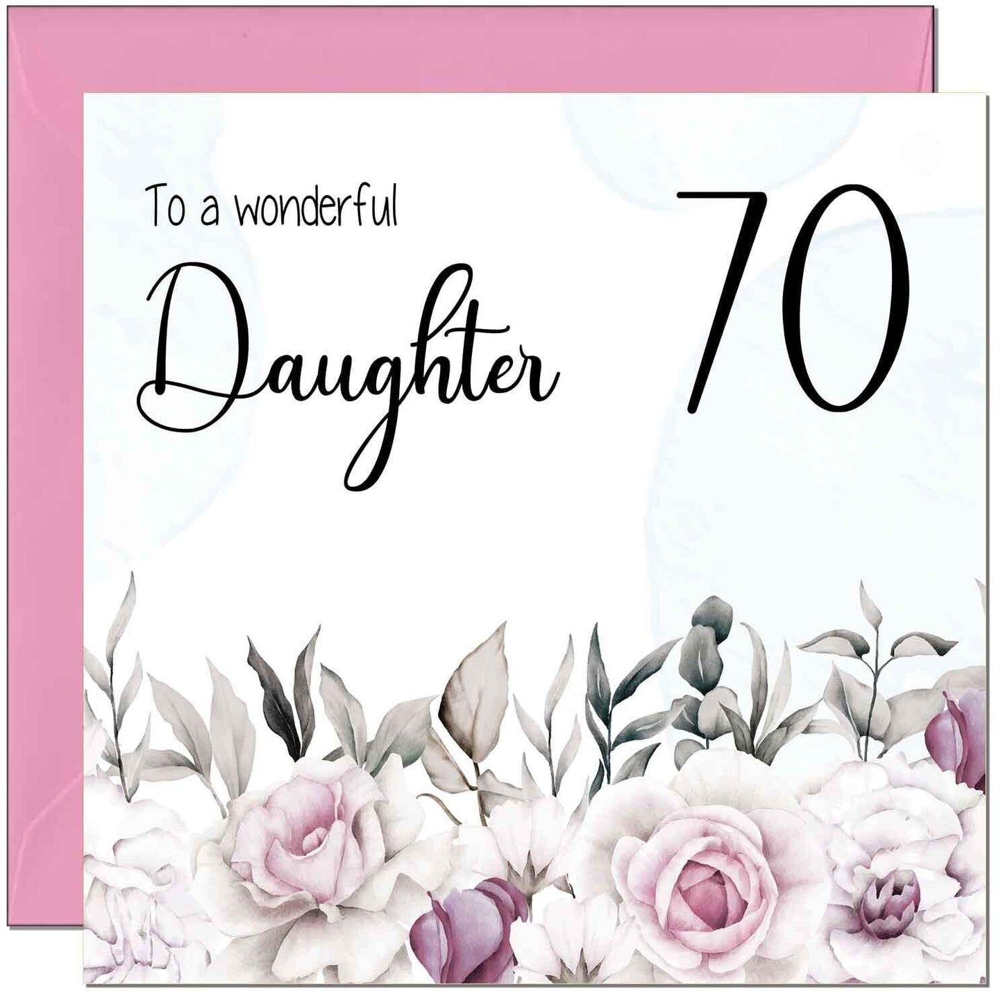 Daughter Birthday Card for Daughter Floral Elegant